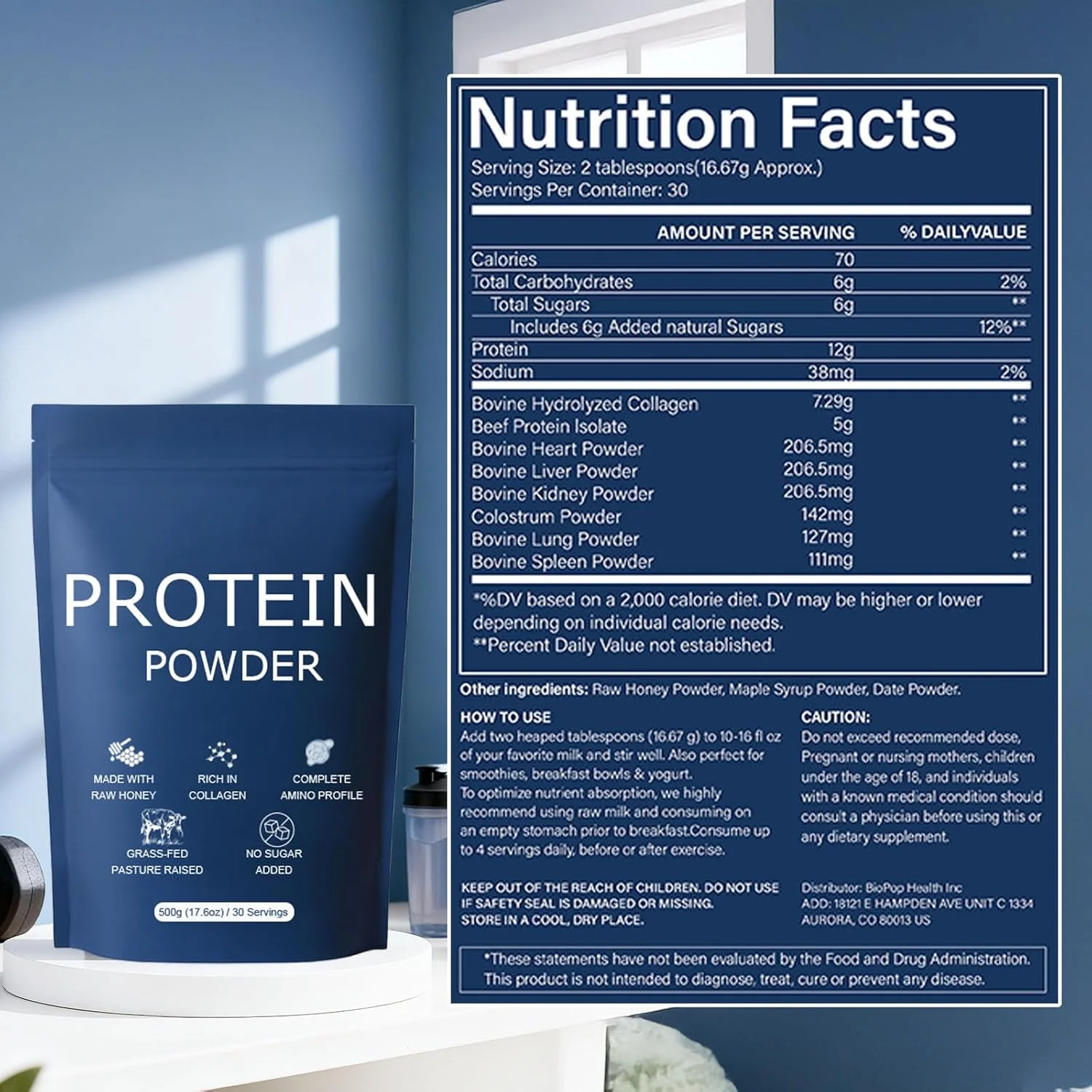 پودر پروتئین، پودر پروتئین گوشت گاو تغذیه شده با علف، خالص، مبتنی بر حیوانات، غیر لبنی، پالئو و کتو، غیر GMO برای سلامت روده و پشتیبانی از مفاصل - 30 روز پودر پروتئین، پودر پروتئین گوشت گاو تغذیه شده با علف، خالص، مبتنی بر حیوانات، غیر لبنی، پالئو و کتو، غیر GMO برای سلامت روده و پشتیبانی از مفاصل - 30 روز