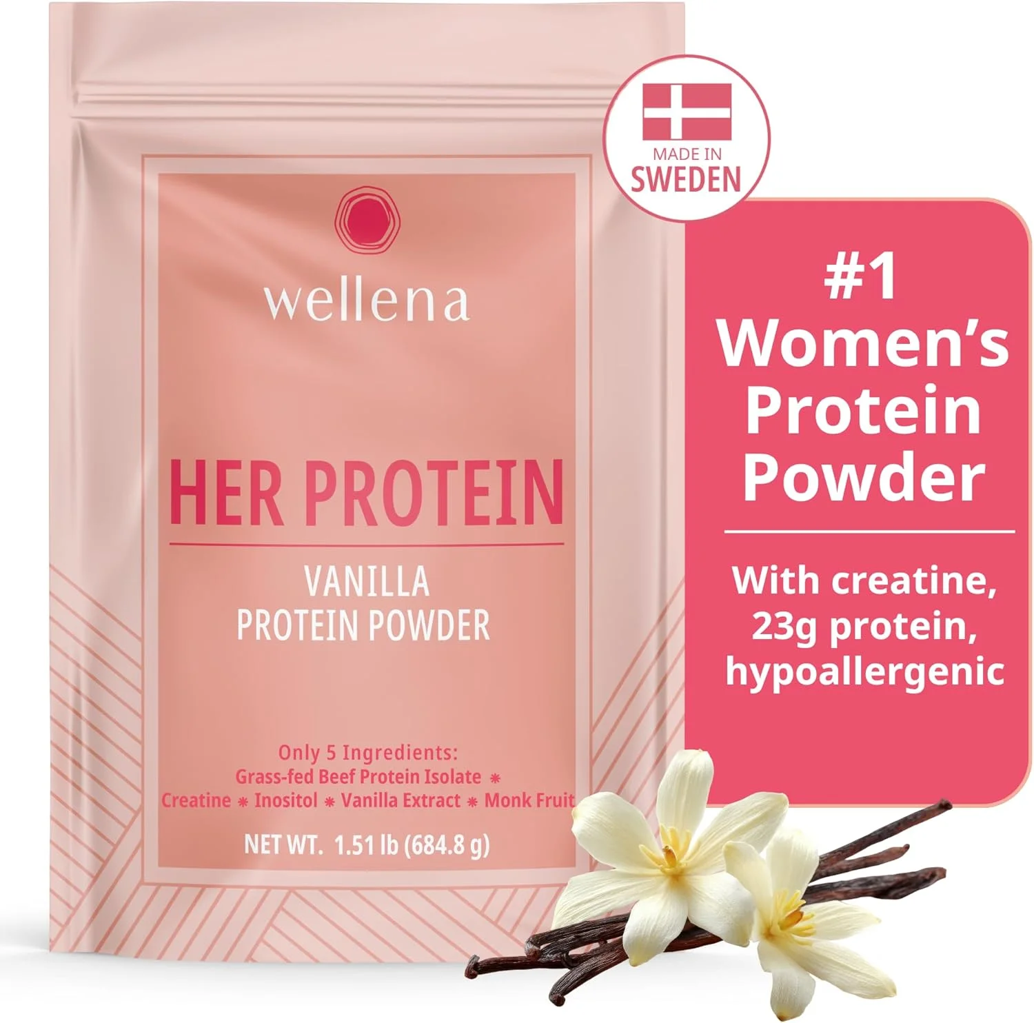 پروتئین مخصوص بانوان ولنا | تنها با 5 ماده اولیه تمیز | 23 گرم پروتئین + کراتین و اینوزیتول | تغذیه شده با علف | پشتیبانی از هورمون ها، انرژی و قدرت عضلانی | فاقد لبنیات، فاقد آب پنیر، فاقد نخود، بدون شکر پروتئین مخصوص بانوان ولنا | تنها با 5 ماده اولیه تمیز | 23 گرم پروتئین + کراتین و اینوزیتول | تغذیه شده با علف | پشتیبانی از هورمون ها، انرژی و قدرت عضلانی | فاقد لبنیات، فاقد آب پنیر، فاقد نخود، بدون شکر