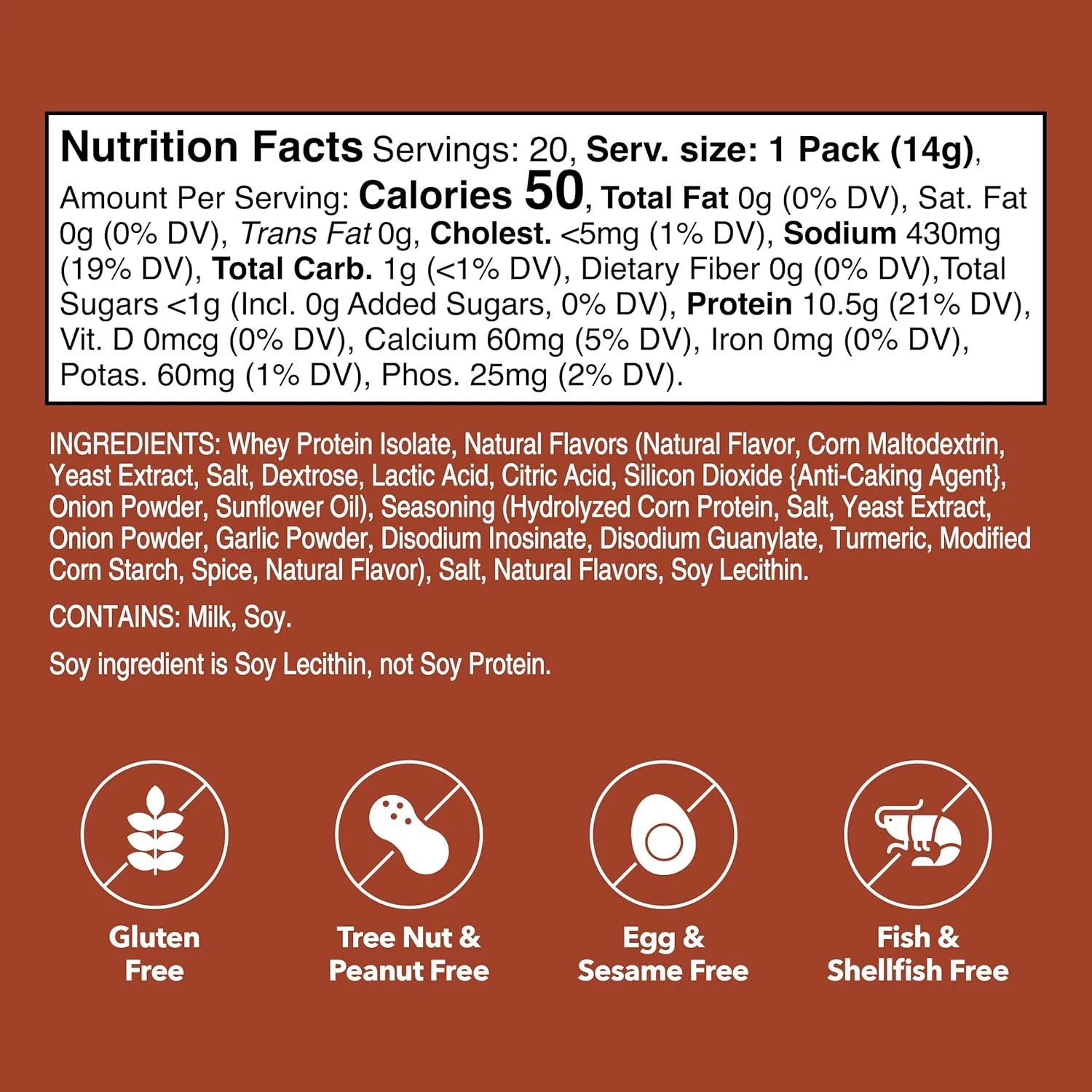 پودر پروتئین وی آنجوری، بسته های تک نفره | طعم گوشت و سبزیجات معطر | 10.5 گرم پودر پروتئین وی ایزوله 100% | کم کربوهیدرات و بدون لاکتوز | بدون گلوتن | دارای گواهی کوشر | 20 سروینگ پودر پروتئین وی آنجوری، بسته های تک نفره | طعم گوشت و سبزیجات معطر | 10.5 گرم پودر پروتئین وی ایزوله 100% | کم کربوهیدرات و بدون لاکتوز | بدون گلوتن | دارای گواهی کوشر | 20 سروینگ