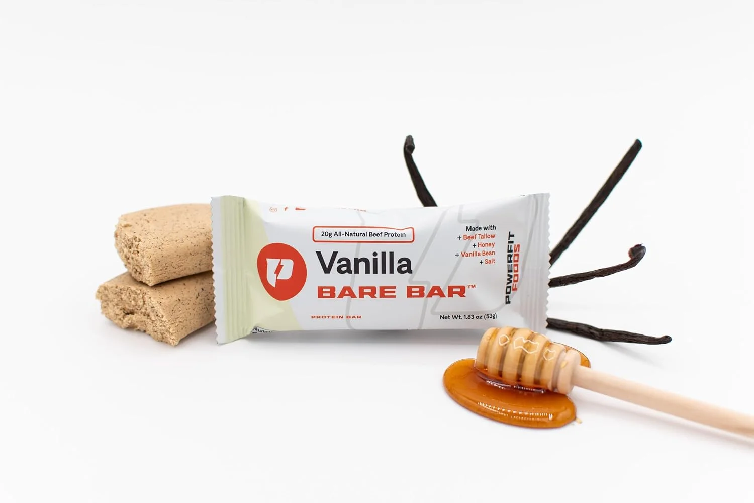 پاورفیت فودز، بسته 10 عددی بارهای پروتئینی، 20 گرم پروتئین گوشت گاو تغذیه شده با علف، پیه گاو تغذیه شده با علف، عسل، ترکیبات تمیز، بدون روغن دانه (10 عدد، وانیلی) پاورفیت فودز، بسته 10 عددی بارهای پروتئینی، 20 گرم پروتئین گوشت گاو تغذیه شده با علف، پیه گاو تغذیه شده با علف، عسل، ترکیبات تمیز، بدون روغن دانه (10 عدد، وانیلی)