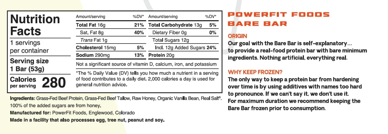 پاورفیت فودز، بسته 10 عددی بارهای پروتئینی، 20 گرم پروتئین گوشت گاو تغذیه شده با علف، پیه گاو تغذیه شده با علف، عسل، ترکیبات تمیز، بدون روغن دانه (10 عدد، وانیلی) پاورفیت فودز، بسته 10 عددی بارهای پروتئینی، 20 گرم پروتئین گوشت گاو تغذیه شده با علف، پیه گاو تغذیه شده با علف، عسل، ترکیبات تمیز، بدون روغن دانه (10 عدد، وانیلی)