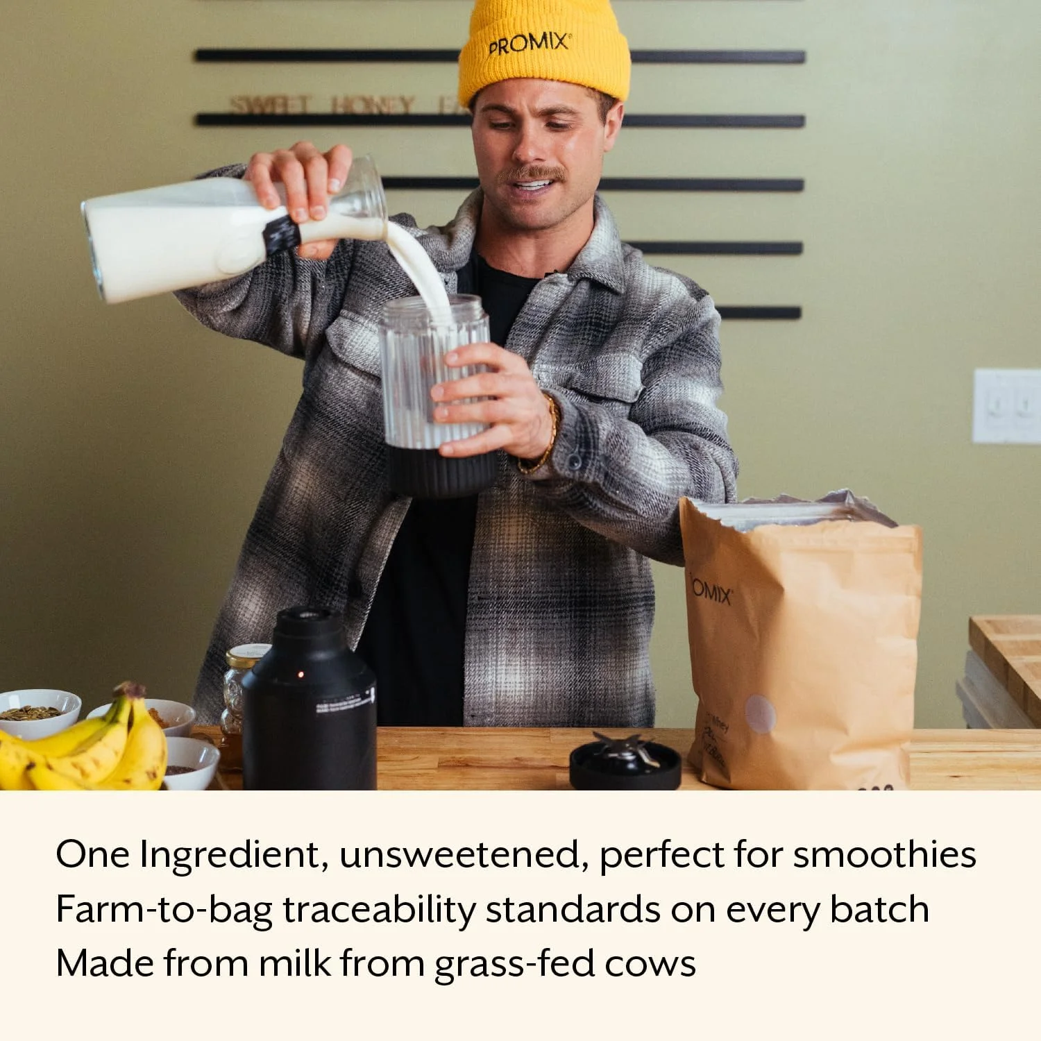 پودر پروتئین وی پرومیکس نوتریشن، تغذیه شده با علف، بدون شیرین کننده، بدون هورمون - 25 گرم پروتئین در هر وعده، بدون شکر، بدون سویا، بدون طعم - 32 وعده پودر پروتئین وی پرومیکس نوتریشن، تغذیه شده با علف، بدون شیرین کننده، بدون هورمون - 25 گرم پروتئین در هر وعده، بدون شکر، بدون سویا، بدون طعم - 32 وعده