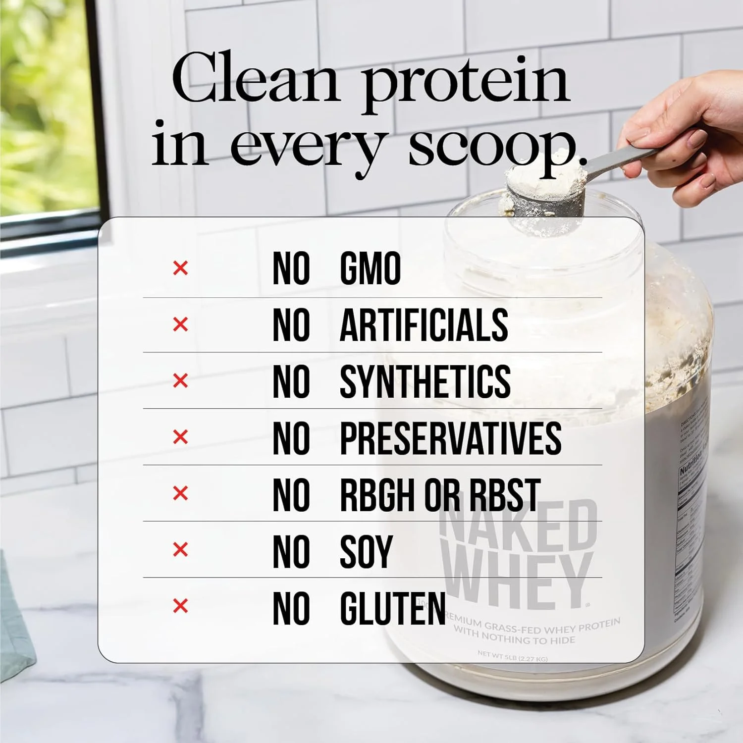 پروتئین وی ایزوله NAKED - فقط 2 ماده تشکیل دهنده، 30 گرم پروتئین علف‌خوار، بدون کربوهیدرات، بدون طعم، غیر دناتوره، غیر GMO، بدون سویا، بدون گلوتن، بدون مواد نگهدارنده - 28 سروینگ