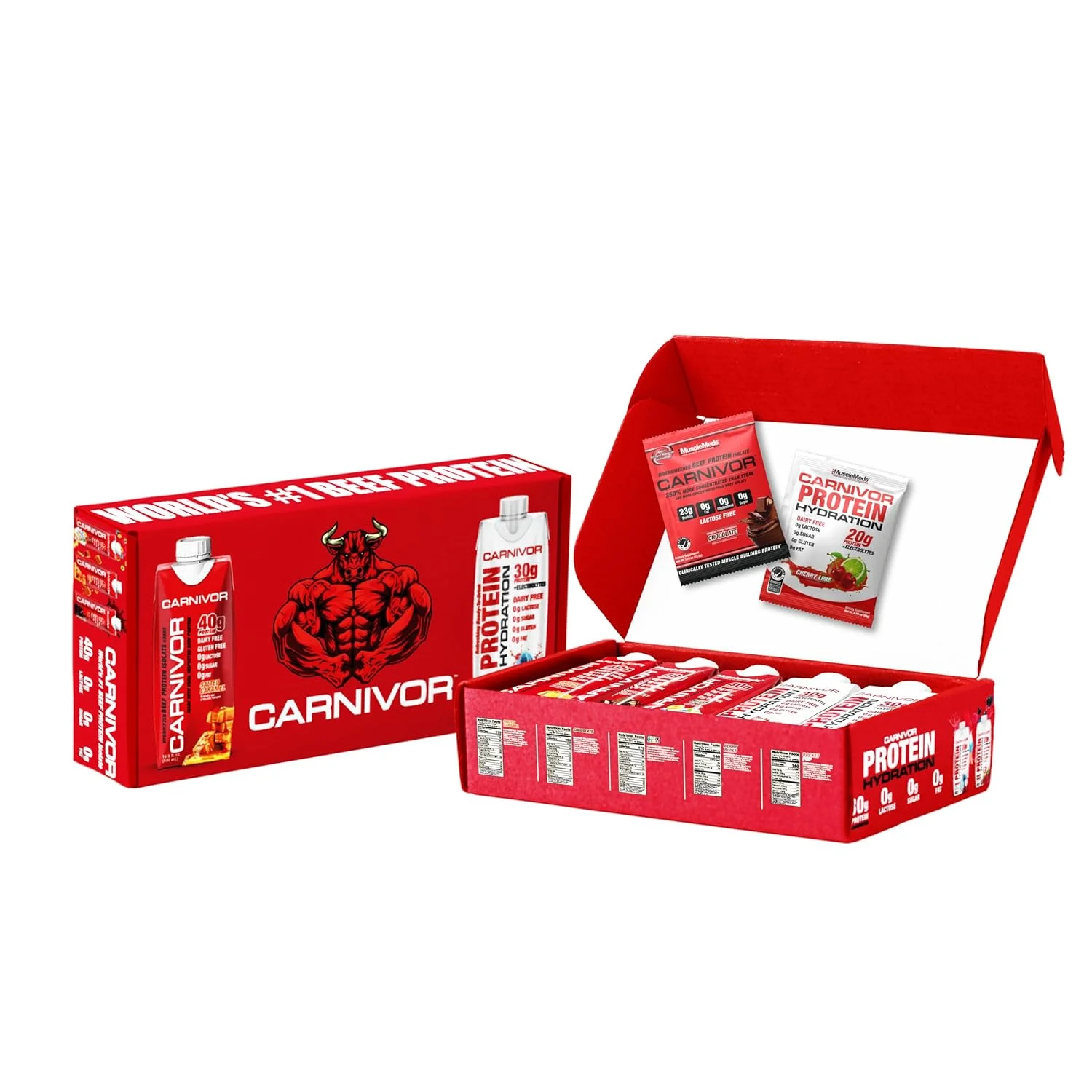 پک نمونه نوشیدنی پروتئینی آماده مصرف MuscleMeds Carnivor RTD، بدون لاکتوز، بدون شکر، پروتئین ایزوله گوشت گاو، عضله ساز، ریکاوری 500 میلی لیتر، مایع (بسته 5 عددی) پک نمونه نوشیدنی پروتئینی آماده مصرف MuscleMeds Carnivor RTD، بدون لاکتوز، بدون شکر، پروتئین ایزوله گوشت گاو، عضله ساز، ریکاوری 500 میلی لیتر، مایع (بسته 5 عددی)