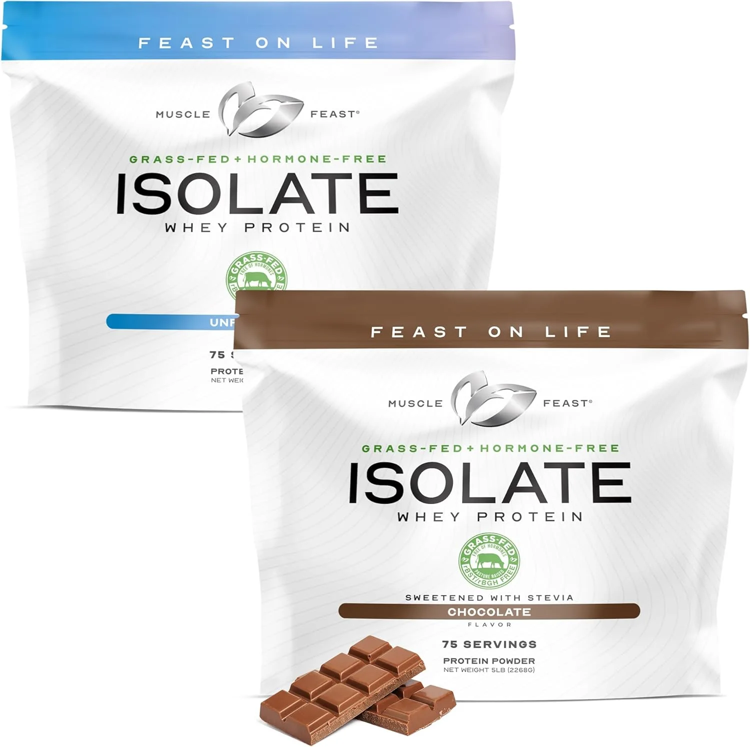 بسته پروتئین وی ایزوله Muscle Feast – پروتئین وی ایزوله بدون طعم 2.2 کیلوگرمی (1 عدد) + پروتئین وی ایزوله شکلاتی 2.2 کیلوگرمی (1 عدد)، کاملا طبیعی و بدون هورمون، تهیه شده از دام های تغذیه شده با علف بسته پروتئین وی ایزوله Muscle Feast – پروتئین وی ایزوله بدون طعم 2.2 کیلوگرمی (1 عدد) + پروتئین وی ایزوله شکلاتی 2.2 کیلوگرمی (1 عدد)، کاملا طبیعی و بدون هورمون، تهیه شده از دام های تغذیه شده با علف