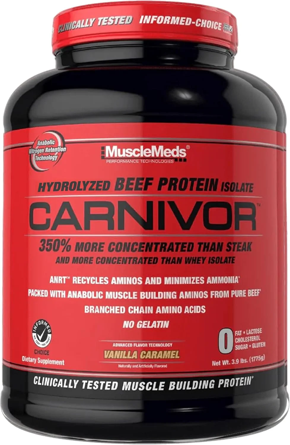 پروتئین ایزوله گوشت گاو MuscleMeds Carnivor Bioengineered، وانیل کارامل، 3.9 پوند پروتئین ایزوله گوشت گاو MuscleMeds Carnivor Bioengineered، وانیل کارامل، 3.9 پوند