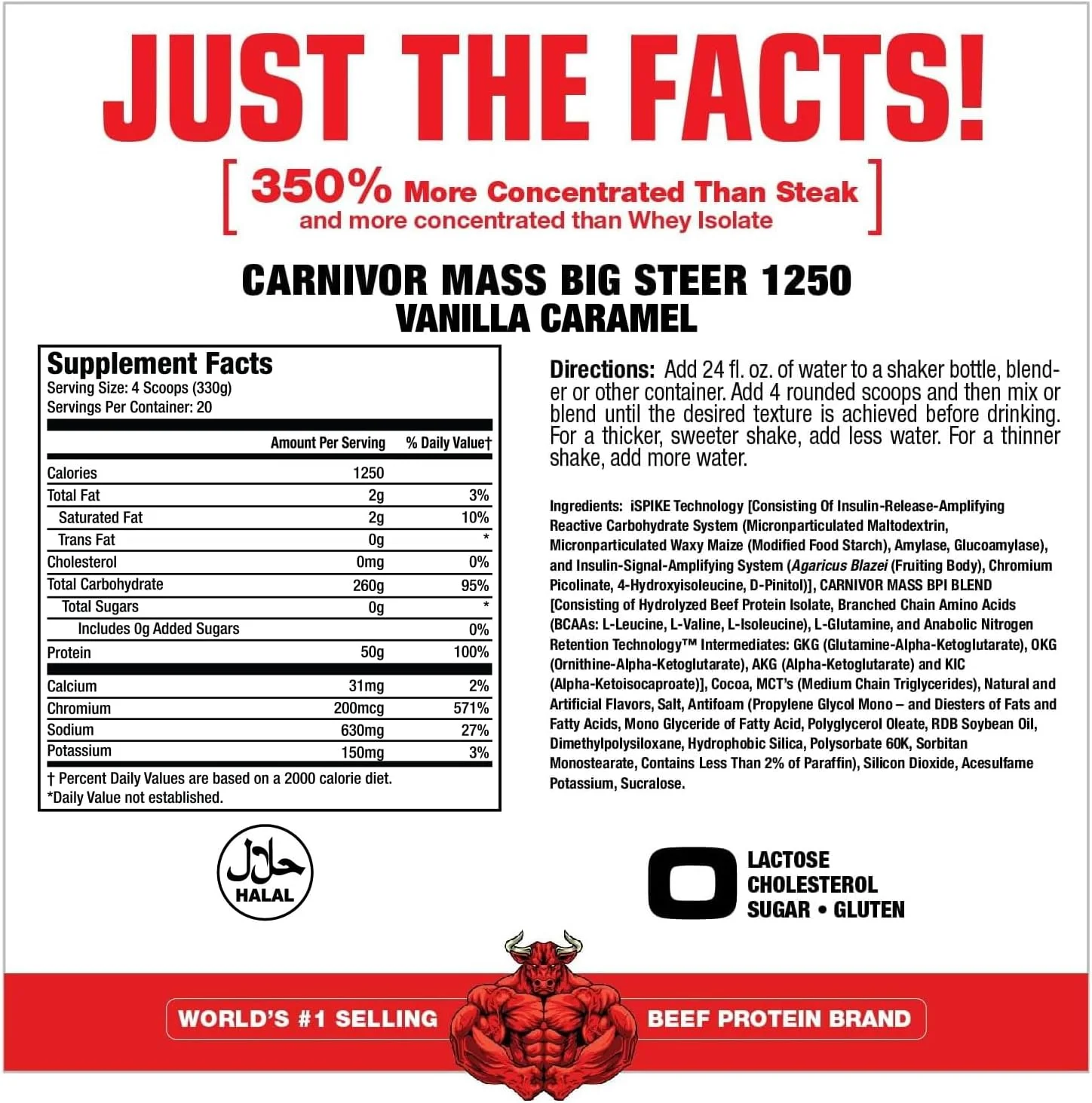 گینر پروتئین گوشت گاو آنابولیک MuscleMeds Carnivor Mass، بیگ استیر، وانیلی، 15 پوند گینر پروتئین گوشت گاو آنابولیک MuscleMeds Carnivor Mass، بیگ استیر، وانیلی، 15 پوند