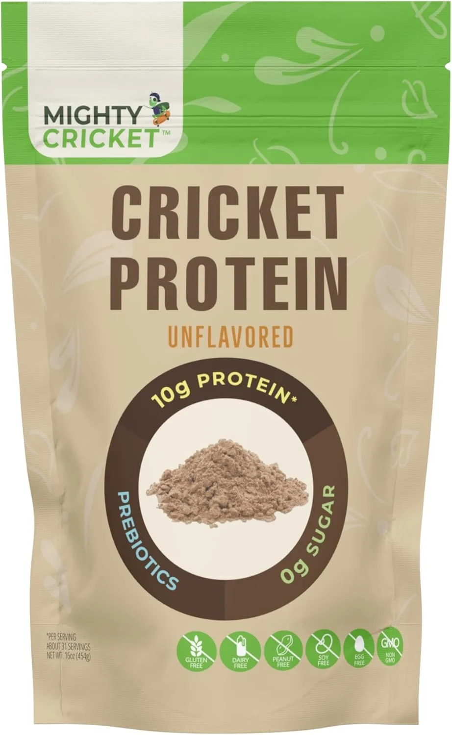 پودر آرد جیرجیرک خالص Mighty Cricket - پروتئین بالا، بدون گلوتن + بدون لبنیات، 1/4 پوند پودر آرد جیرجیرک خالص Mighty Cricket - پروتئین بالا، بدون گلوتن + بدون لبنیات، 1/4 پوند