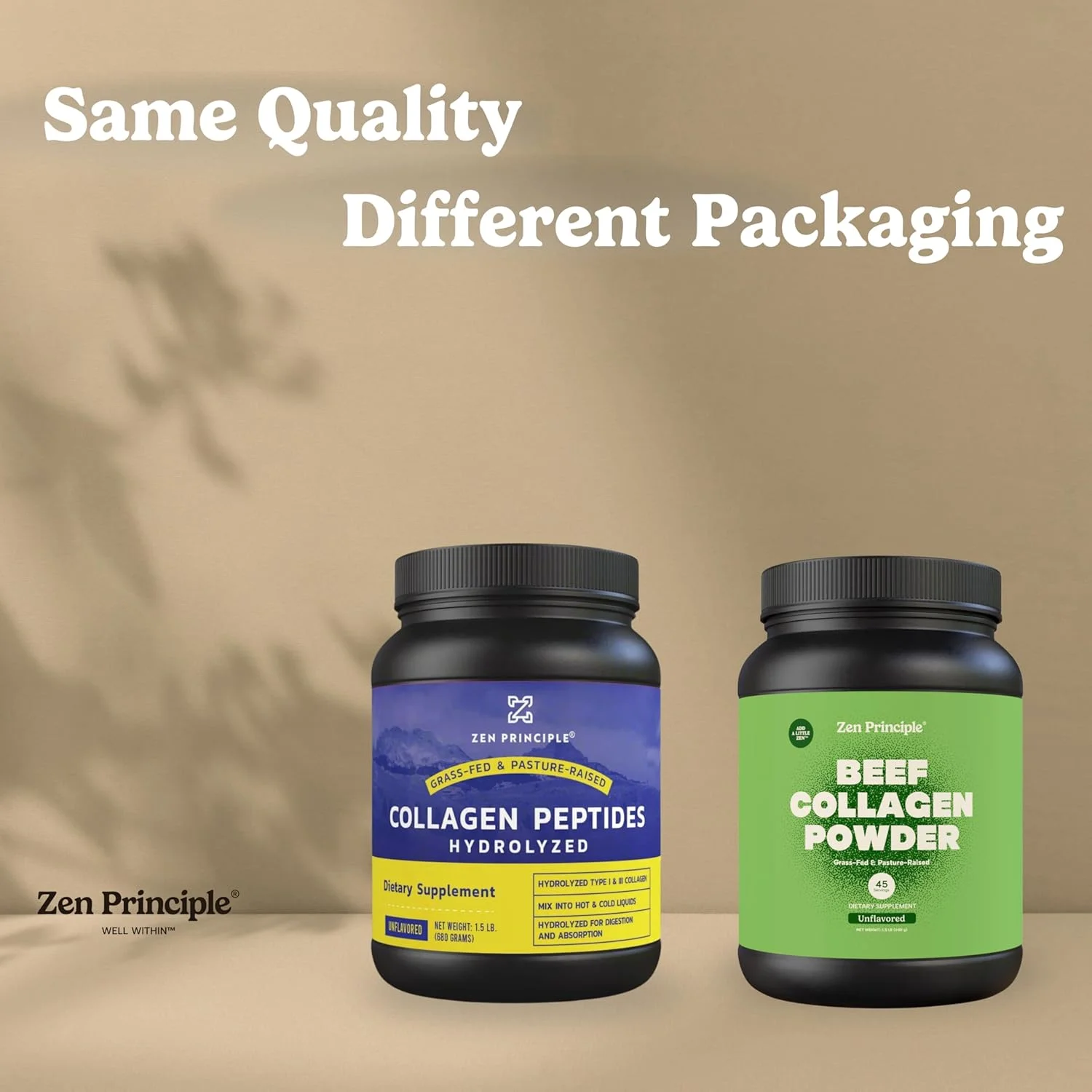 پپتیدهای کلاژن هیدرولیز شده از گاو تغذیه شده با علف Zen Principle، 680 گرم. پودر پروتئین ضد پیری برای مو، پوست و مفاصل سالم. مناسب برای رژیم پالئو، بدون GMO و گلوتن، تهیه شده از گاوهای پرورش یافته در مراتع. پپتیدهای کلاژن هیدرولیز شده از گاو تغذیه شده با علف Zen Principle، 680 گرم. پودر پروتئین ضد پیری برای مو، پوست و مفاصل سالم. مناسب برای رژیم پالئو، بدون GMO و گلوتن، تهیه شده از گاوهای پرورش یافته در مراتع.