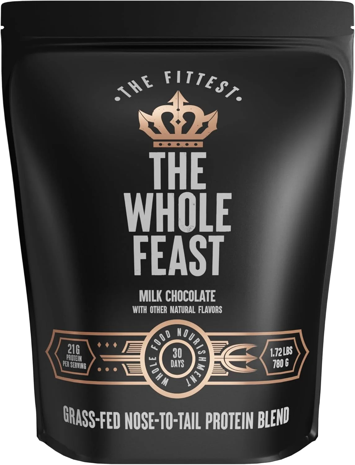 پودر پروتئین گوشت گاو کامل The Fittest Whole Feast - شکلات شیری - مخلوط گوشتخوار از سر تا دم تغذیه شده با علف شامل جگر، آغوز و استخوان کامل - BCAAs - 14 گرم کلاژن، 21 گرم پروتئین کل پودر پروتئین گوشت گاو کامل The Fittest Whole Feast - شکلات شیری - مخلوط گوشتخوار از سر تا دم تغذیه شده با علف شامل جگر، آغوز و استخوان کامل - BCAAs - 14 گرم کلاژن، 21 گرم پروتئین کل