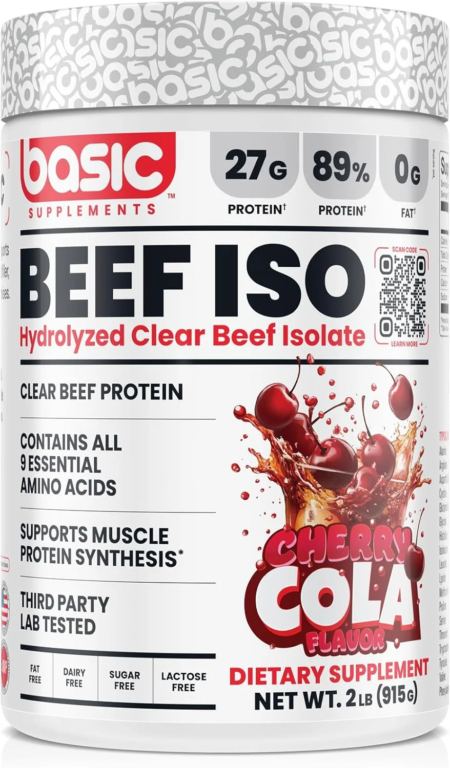 پودر پروتئین ایزوله گوشت گاو هیدرولیز شده، 27 گرم پروتئین، 9 آمینو اسید ضروری، بدون چربی، بدون لبنیات، بدون قند، بدون لاکتوز، پشتیبانی از سنتز پروتئین عضلانی