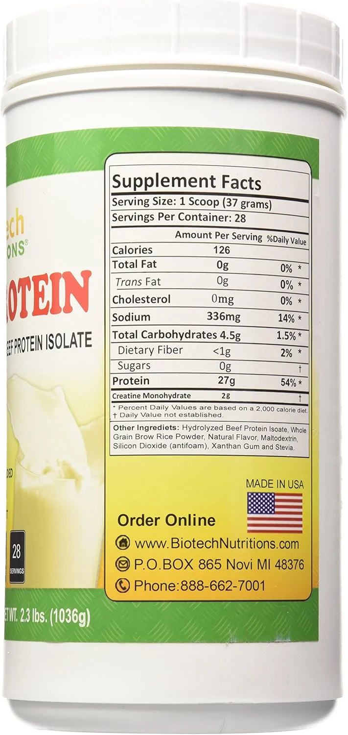 پودر پروتئین گوشت گاو، وانیلی، 1 کیلوگرم پودر پروتئین گوشت گاو، وانیلی، 1 کیلوگرم