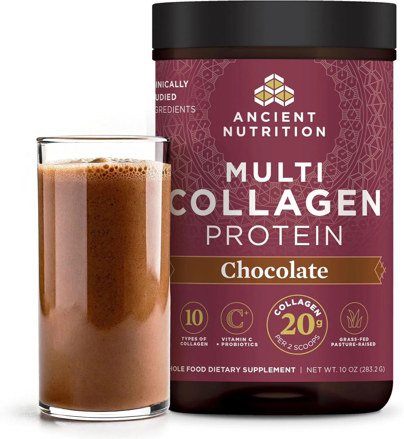 Ancient Nutrition Collagen Peptides Powder, Multi Collagen Protein, Women & Men, Vitamin C, Probiotics, Hydrolyzed Collagen, Supports Skin, Joints, Gut Health, Chocolate, 24 Servings Ancient Nutrition Collagen Peptides Powder, Multi Collagen Protein, Women & Men, Vitamin C, Probiotics, Hydrolyzed Collagen, Supports Skin, Joints, Gut Health, Chocolate, 24 Servings