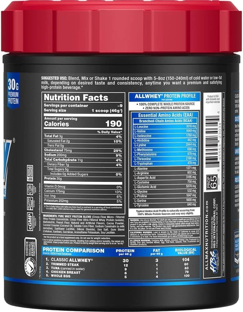 پروتئین وی کلاسیک آل وی آل مکس نوتریشن (0.4 کیلوگرم، کره بادام زمینی شکلاتی)