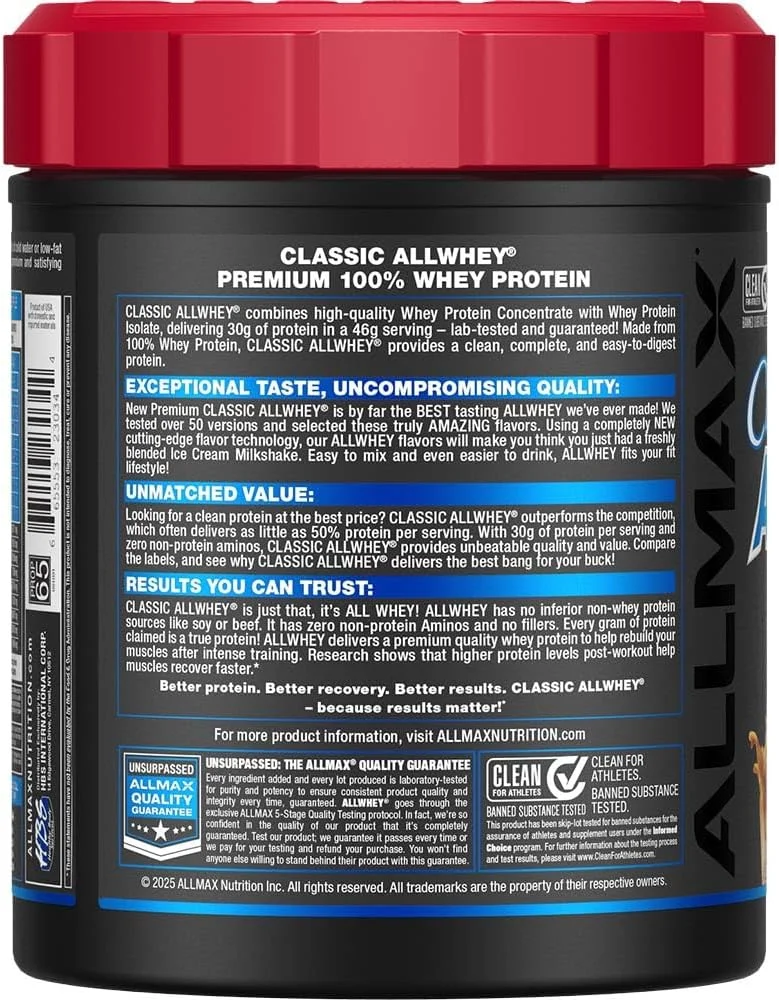 پروتئین وی کلاسیک آل وی آل مکس نوتریشن (0.4 کیلوگرم، کره بادام زمینی شکلاتی)