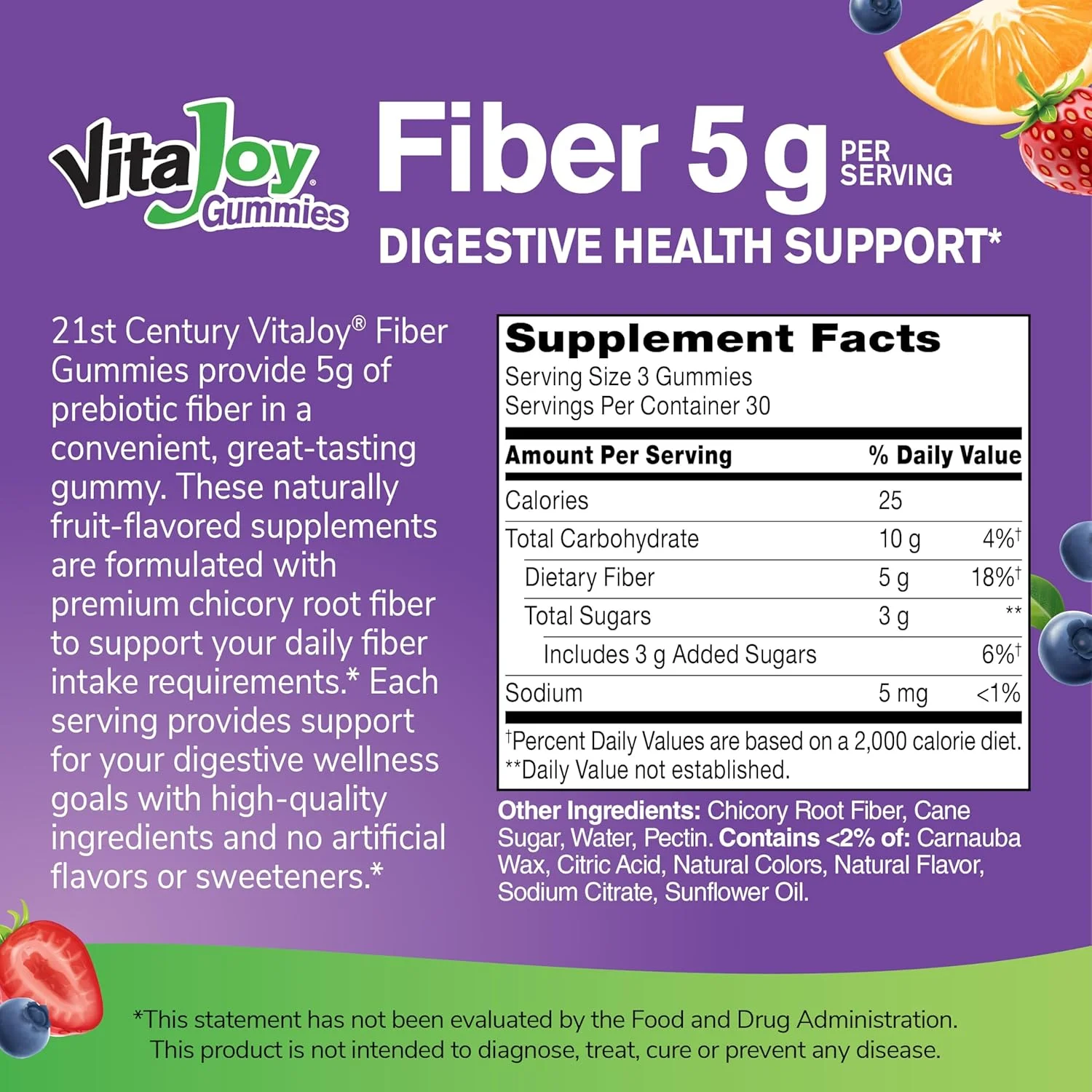 پاستیل فیبر ویتاجوی قرن 21 (با طعم میوه، 90 عدد)، 5 گرم فیبر در هر وعده برای حمایت از هضم، پاستیل های پری بیوتیک مبتنی بر پکتین، غیر GMO، وگان، بدون گلوتن، طعم دهنده های طبیعی پاستیل فیبر ویتاجوی قرن 21 (با طعم میوه، 90 عدد)، 5 گرم فیبر در هر وعده برای حمایت از هضم، پاستیل های پری بیوتیک مبتنی بر پکتین، غیر GMO، وگان، بدون گلوتن، طعم دهنده های طبیعی