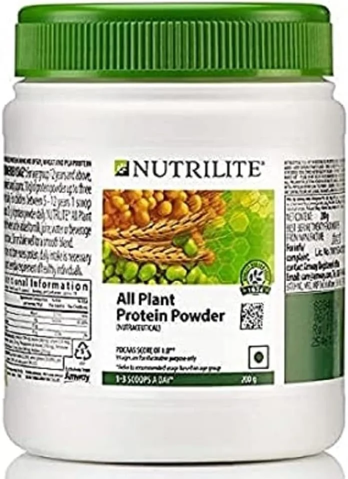 پودر پروتئین گیاهی Nutrilite All Plant Amway - 200 گرم و کش مو / هدبند شیک [متنوع] - ترکیبی