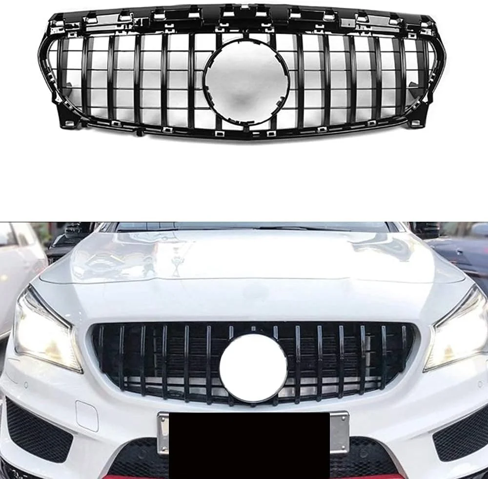 توری جلو پنجره سپر مناسب برای W117 کلاس CLA CLA180 CLA200 CLA250 CLA45 AMG مدل 2013-2016 (مشکی)