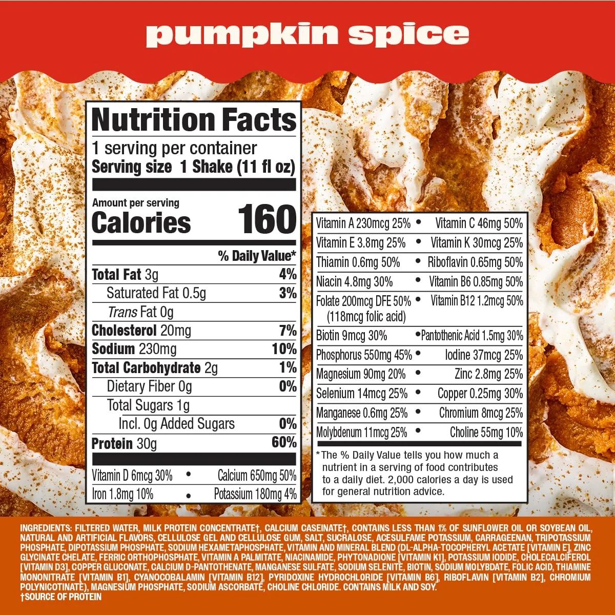 نوشیدنی پروتئینی پریمیر، طعم کدو تنبل ادویه ای نسخه محدود، 30 گرم پروتئین، 1 گرم شکر، 24 ویتامین و مواد معدنی، 330 میلی لیتر (بسته 4 عددی)