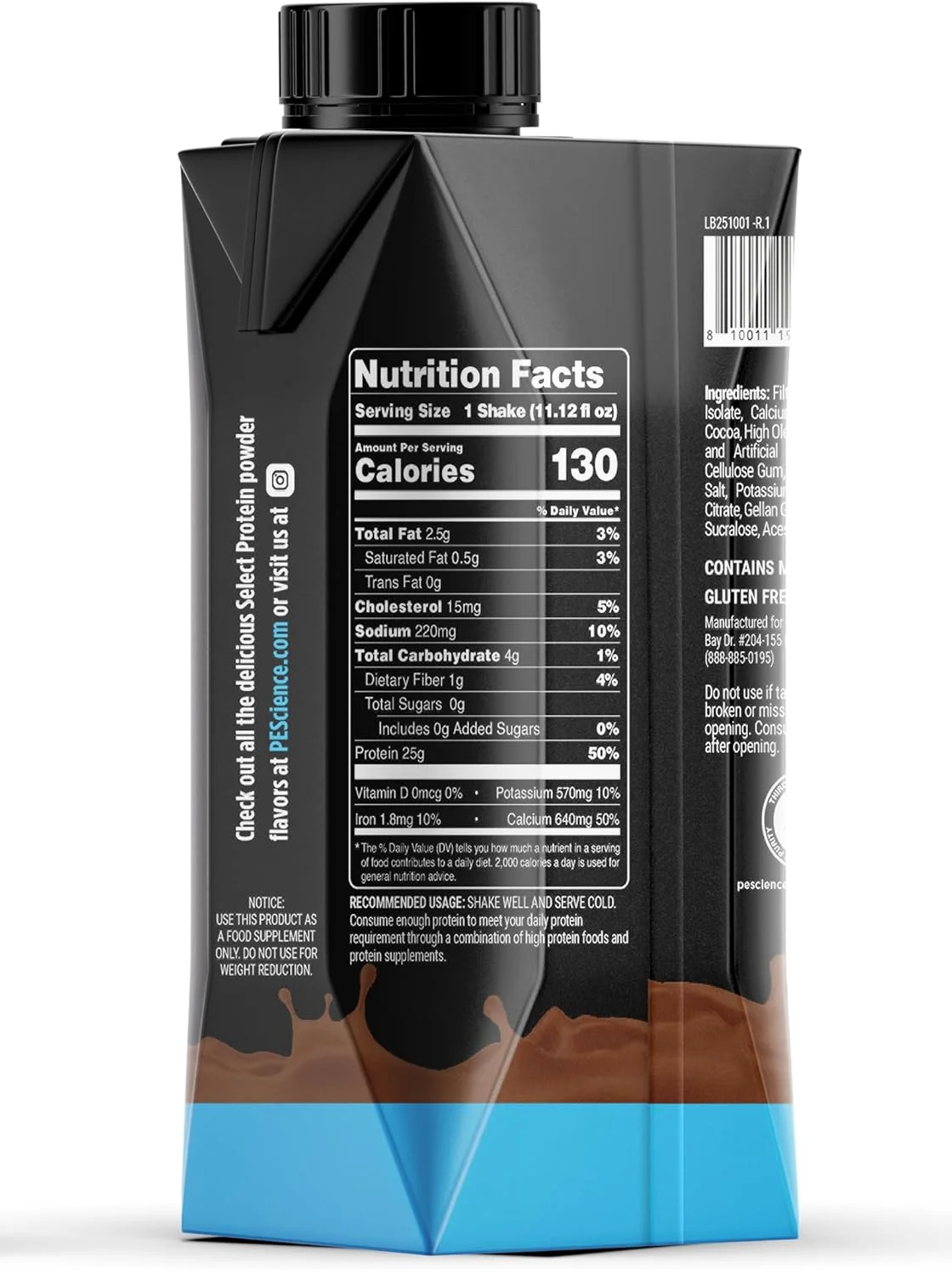 نوشیدنی پروتئینی آماده مصرف PEScience Select، مخلوط ۲۵ گرمی وی و کازئین، نوشیدنی پروتئینی بالا، بدون گلوتن، مناسب کتو، بدون شکر، کم کربوهیدرات، جایگزین وعده غذایی آماده مصرف، ترافل شکلاتی - بسته ۱۲ عددی نوشیدنی پروتئینی آماده مصرف PEScience Select، مخلوط ۲۵ گرمی وی و کازئین، نوشیدنی پروتئینی بالا، بدون گلوتن، مناسب کتو، بدون شکر، کم کربوهیدرات، جایگزین وعده غذایی آماده مصرف، ترافل شکلاتی - بسته ۱۲ عددی