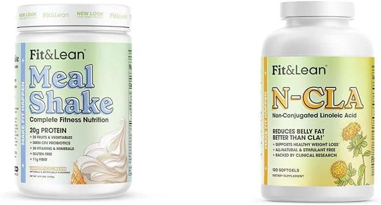 شیک غذایی فیت اند لین، کپسول های چربی سوز ان-سی ال ای، پروتئین، فیبر، پروبیوتیک، 120 سروینگ