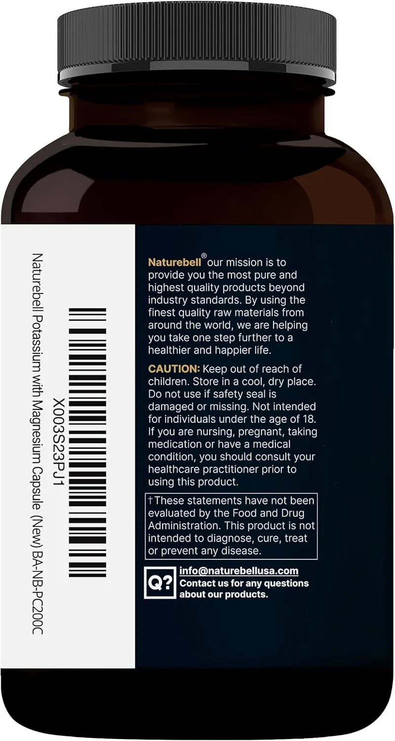 کپسول پودر الکترولیت پتاسیم منیزیم نیچربل | 200 میلی گرم پتاسیم + 200 میلی گرم سیترات منیزیم | پشتیبانی از عضله، قلب و هیدراتاسیون | مناسب برای کتو و کارنیور | بدون شکر، غیر GMO کپسول پودر الکترولیت پتاسیم منیزیم نیچربل | 200 میلی گرم پتاسیم + 200 میلی گرم سیترات منیزیم | پشتیبانی از عضله، قلب و هیدراتاسیون | مناسب برای کتو و کارنیور | بدون شکر، غیر GMO