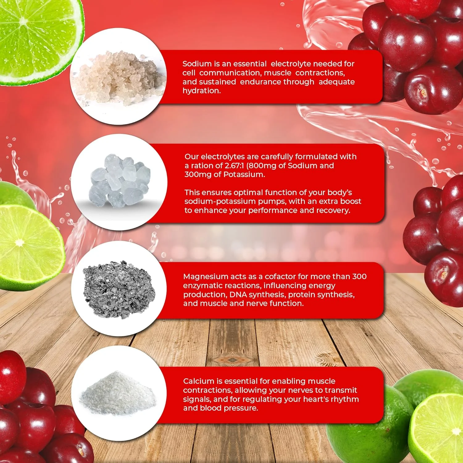 پودر الکترولیت پالئو سانتا کروز، طعم آلبالو لیمویی، نوشیدنی آبرسان بدون شکر با نمک صورتی هیمالیا، نمک دریا، گلیسینات منیزیم، کلرید پتاسیم، شیرین شده با استویا، 30 سروینگ