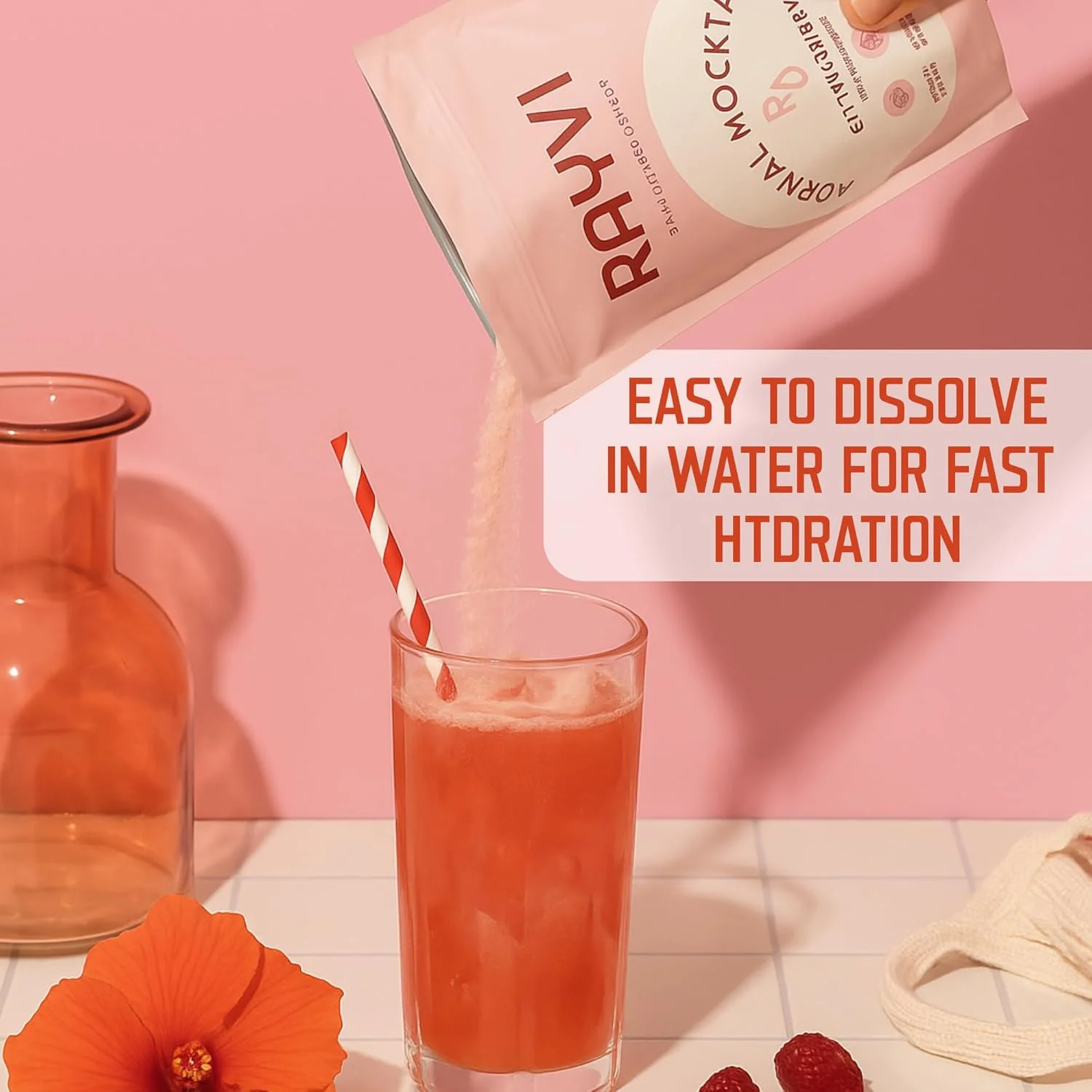 پودر الکترولیت موکتل آدرنال Rayvi (طعم مرکبات و بری) | مخلوط نوشیدنی الکترولیت بدون شکر برای انرژی و سلامتی | پودر ویتامین C آسرولا با منیزیم و مواد معدنی | بدون طعم دهنده های مصنوعی