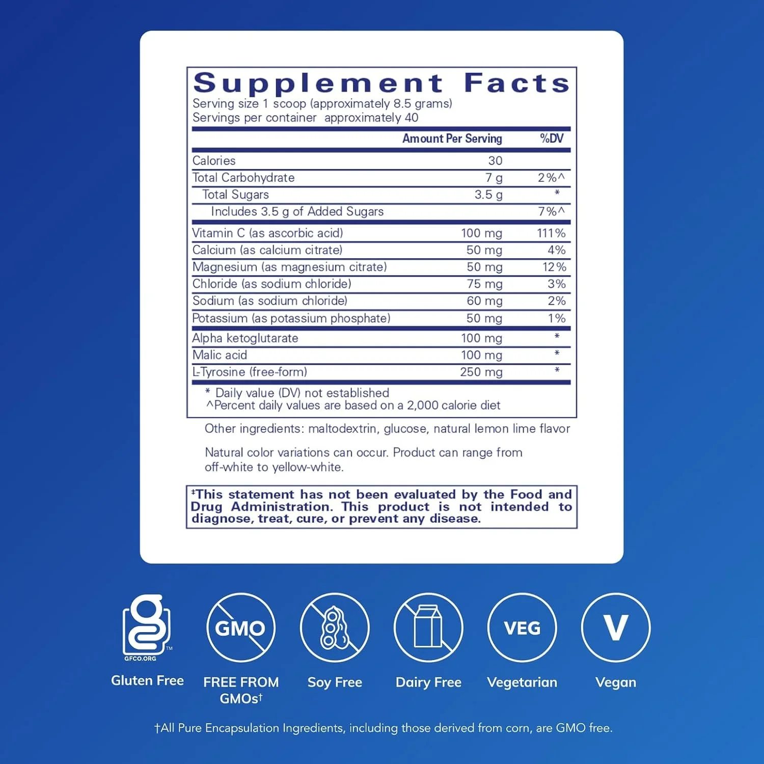 فرمول الکترولیت/انرژی Pure Encapsulations -- 340 گرم فرمول الکترولیت/انرژی Pure Encapsulations -- 340 گرم