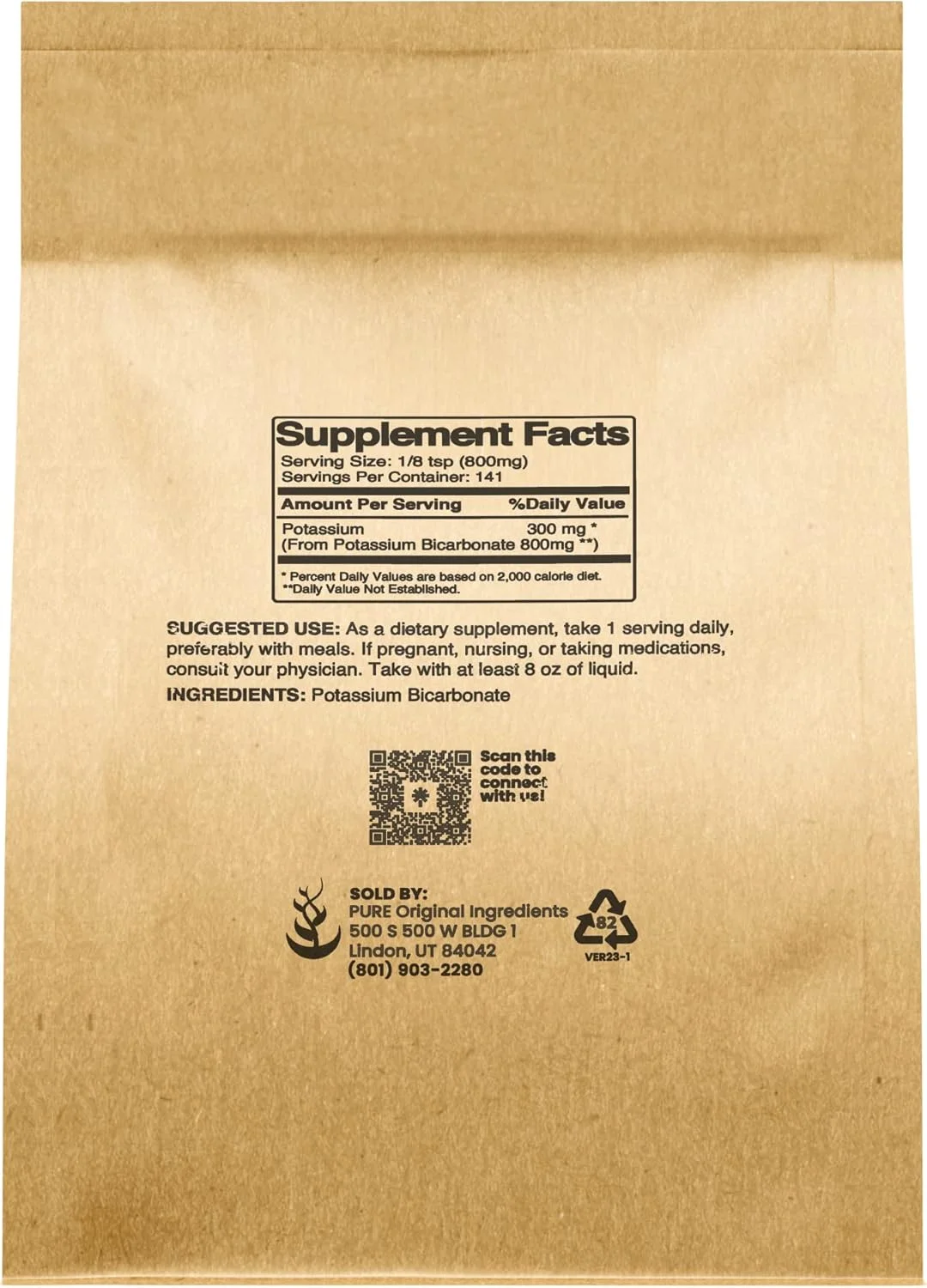 بی کربنات پتاسیم خالص (113 گرم) طبیعی، ایمن برای مواد غذایی، الکترولیت، عامل ورآورنده بی کربنات پتاسیم خالص (113 گرم) طبیعی، ایمن برای مواد غذایی، الکترولیت، عامل ورآورنده