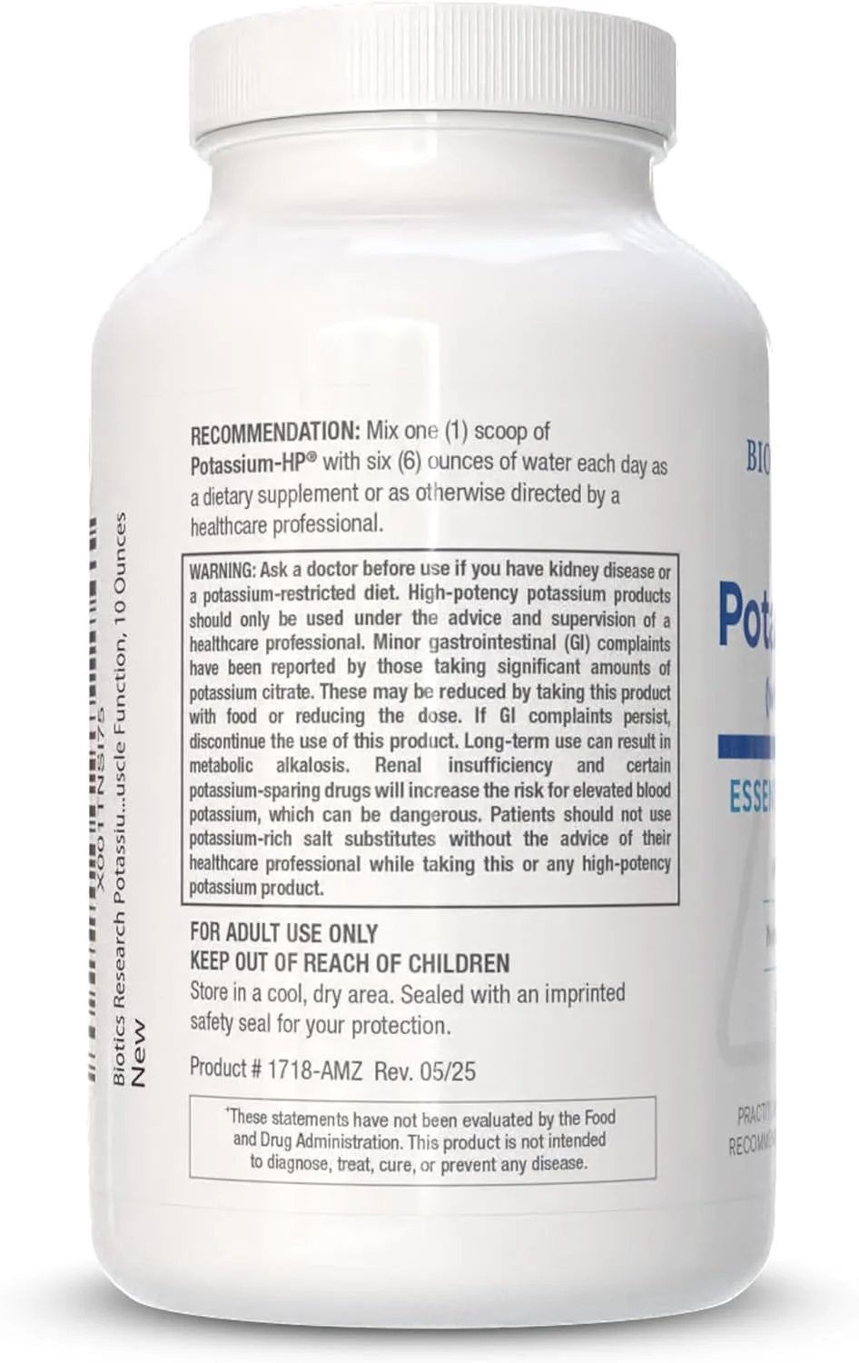 بایوتیکس ریسرچ پتاسیم اچ پی، پتاسیم به همراه منیزیم، فرمول پودری، الکترولیت، پشتیبانی از سلامت قلب و عروق، کلیه و استخوان، ماده معدنی ضروری برای عملکرد عروقی و عضلانی، 10 اونس بایوتیکس ریسرچ پتاسیم اچ پی، پتاسیم به همراه منیزیم، فرمول پودری، الکترولیت، پشتیبانی از سلامت قلب و عروق، کلیه و استخوان، ماده معدنی ضروری برای عملکرد عروقی و عضلانی، 10 اونس