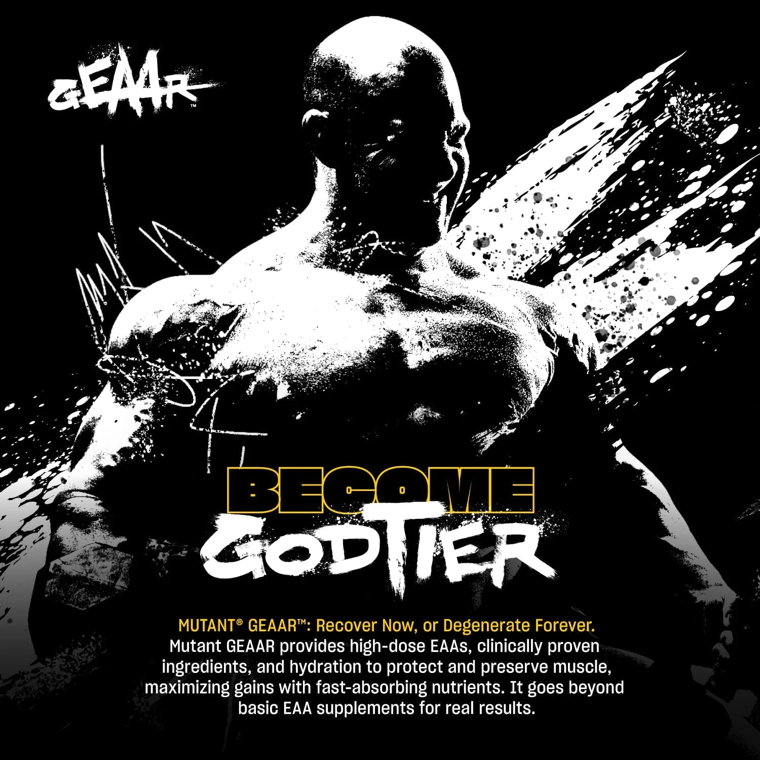 Mutant GEAAR - حاوی 9.4 گرم پودر EAA + آرژنین، 7 گرم BCAA، 4 گرم لوسین، الکترولیت ها، آب نارگیل، 30 سروینگ (طعم Orange Rush)