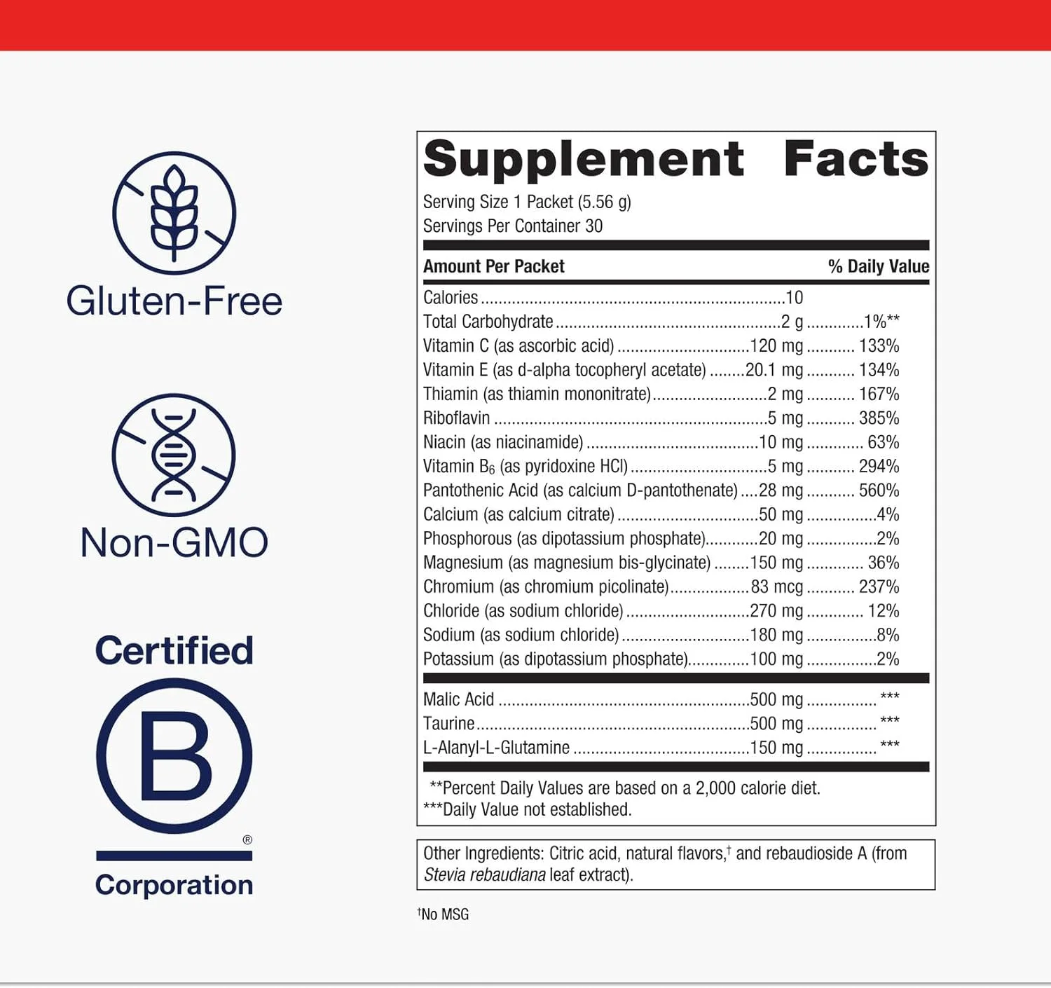 پودر تعادل الکترولیت متابوژنیکس اندورا با ویتامین C و E - بسته های آبرسانی با سدیم و پتاسیم برای ریکاوری و عملکرد* - غیر GMO، بدون گلوتن - طعم لیموناد، 30 بسته