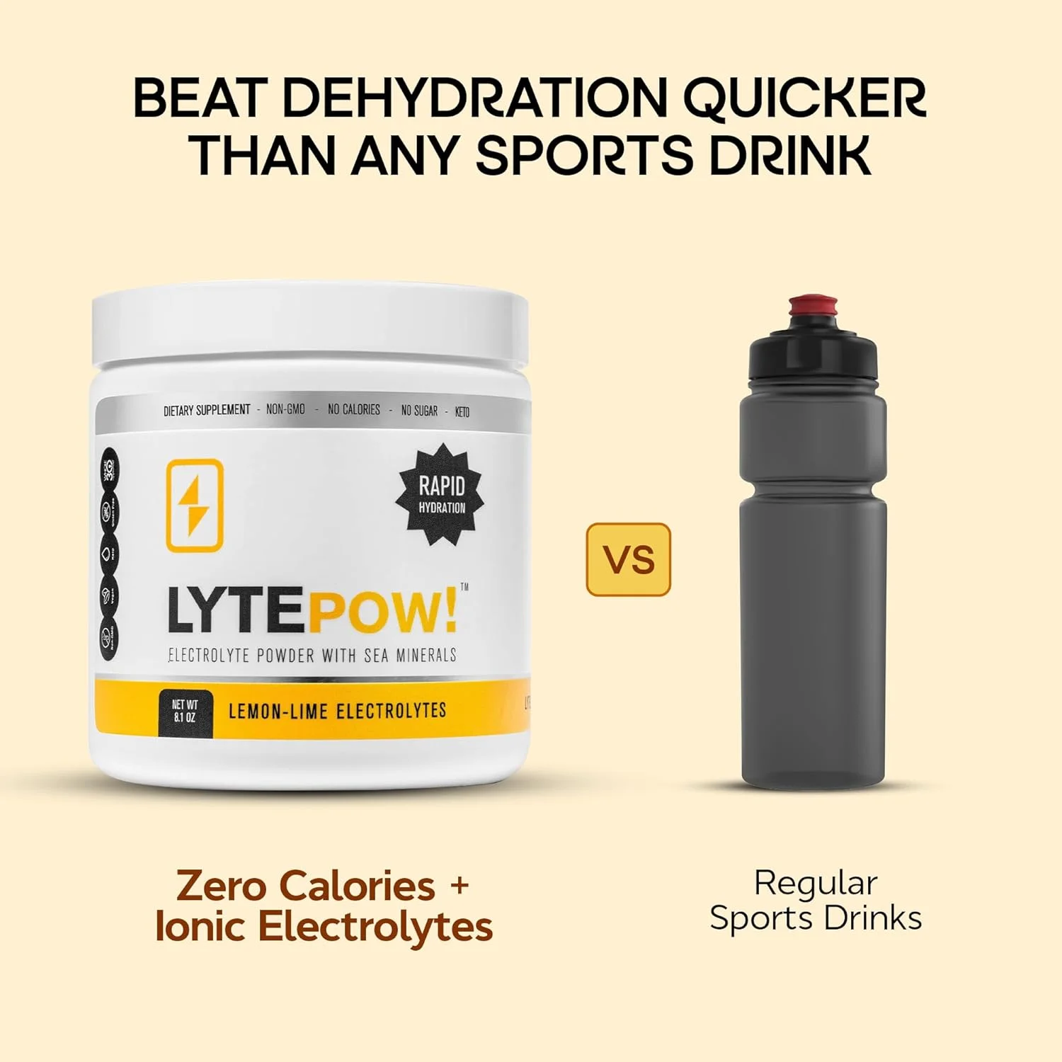 پودر الکترولیت لایت‌لاین - مواد معدنی دریایی - مکمل آبرسانی لیمو-لایم - 90 سروینگ - غیر تراریخته، بدون کالری، بدون شکر - مخلوط نوشیدنی خوشمزه کتو برای تجدید قوا - عالی برای ورزش