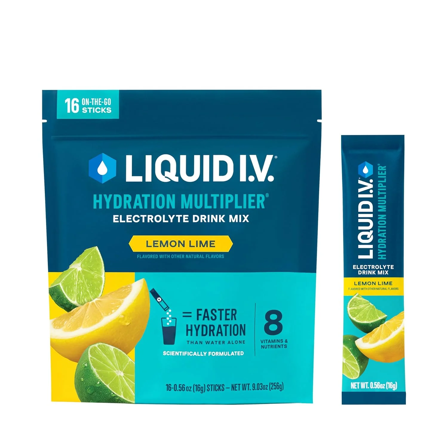 مخلوط نوشیدنی پودری الکترولیت Liquid I.V.® Hydration Multiplier - لیمو ترش | 1 بسته (16 سروینگ) مخلوط نوشیدنی پودری الکترولیت Liquid I.V.® Hydration Multiplier - لیمو ترش | 1 بسته (16 سروینگ)