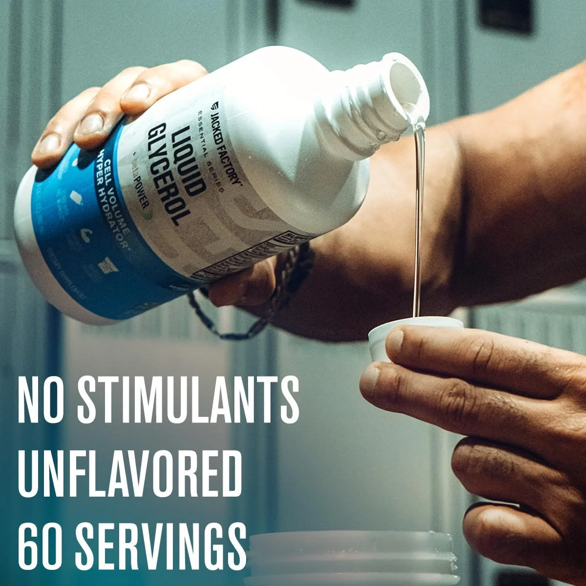 گلیسرول مایع جکد فکتوری - تقویت کننده حجم سلولی و آبرسانی - مکمل قبل از تمرین با گلیسرول گیاهی، بتا پاور و الکترولیت ها برای آبرسانی، پمپ عضلانی و قدرت - 60 سروینگ، بدون طعم
