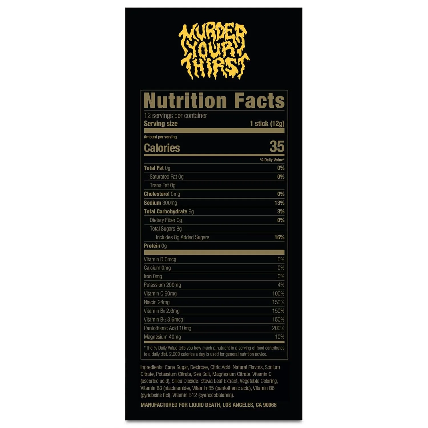 پودر الکترولیت مایع مرگ - طعم انبه - بسته 12 عددی - جایگزین الکترولیت