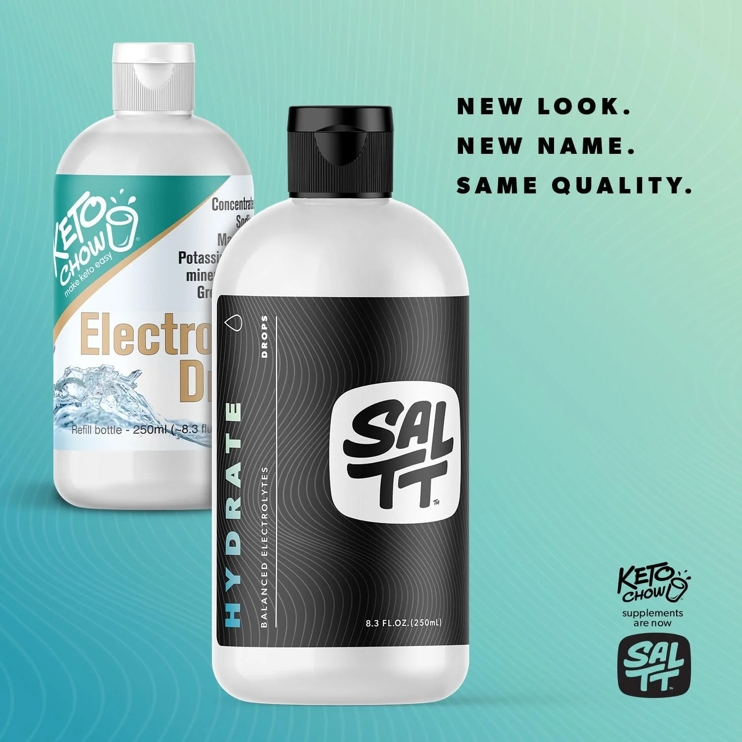 قطره های الکترولیت SALTT Hydrate - رژیم های کتو - روزه داری متناوب - پشتیبانی از سیستم ایمنی - فاقد گلوتن و شکر - پالئو - سدیم، منیزیم، پتاسیم و مواد معدنی کمیاب - بدون طعم - 8.3 fl oz