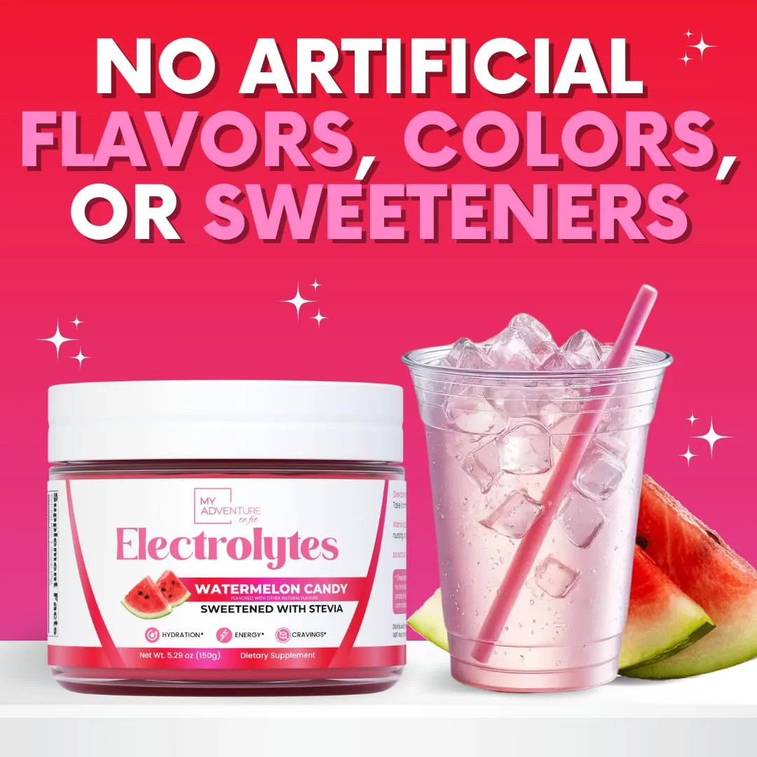 پودر الکترولیت با طعم آب هندوانه – نوشیدنی آبرسان بدون شکر با 623 میلی گرم پتاسیم – مواد اولیه تمیز – مناسب برای گیاهخواران، رژیم کتو و پالئو – مکمل الکترولیت بدون کافئین (30 سروینگ)