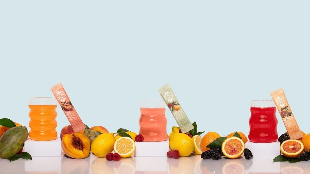 مخلوط نوشیدنی الکترولیت سلامت هورمون Iris | پشتیبانی از عملکرد تخمدان | اینوزیتول میو و دی-کایرو 40:1، منیزیم، فیبر پری‌بیوتیک | بسته متنوع، 15 بسته پودر هیدراتاسیون