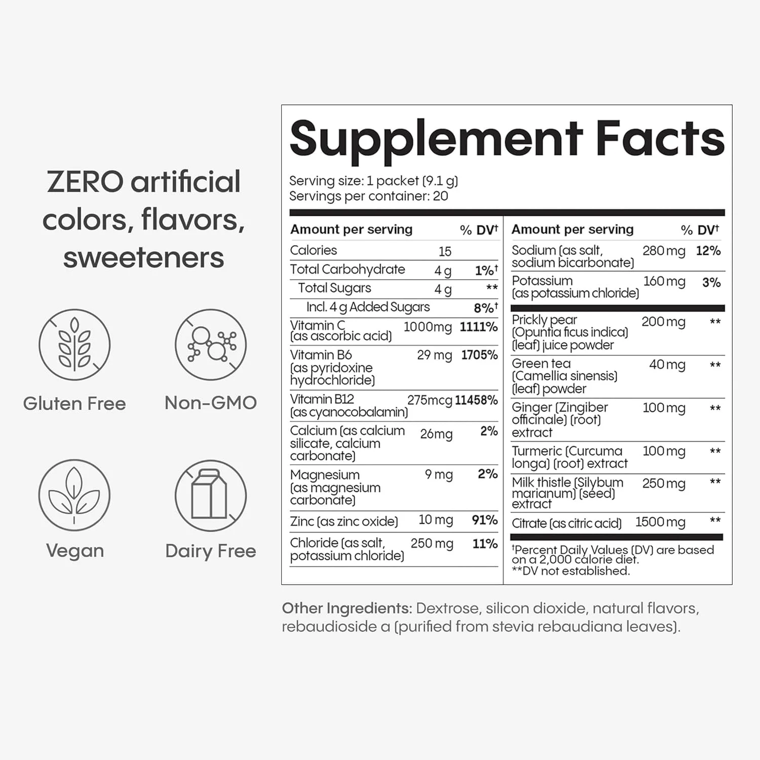 مخلوط پشتیبانی از کبد و الکترولیت هیدرالایت با خار مریم، زردچوبه، زنجبیل، انجیر تیغی، عصاره چای سبز فرموله شده برای آبرسانی سریع (آناناس انبه زنجبیل، 20 بسته) مخلوط پشتیبانی از کبد و الکترولیت هیدرالایت با خار مریم، زردچوبه، زنجبیل، انجیر تیغی، عصاره چای سبز فرموله شده برای آبرسانی سریع (آناناس انبه زنجبیل، 20 بسته)