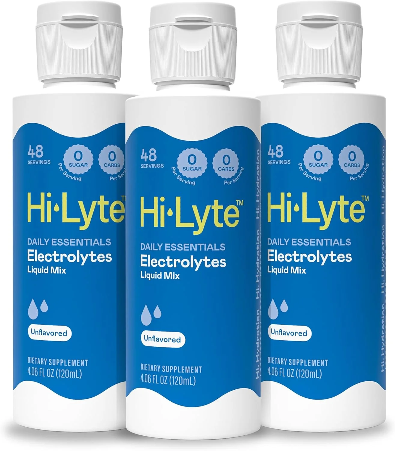 الکترولیت های بدون قند Hi-Lyte برای آبرسانی سریع، روزه داری و تقویت سیستم ایمنی (3 بطری، 144 سروینگ) | بدون کالری | 20%+ پتاسیم، منیزیم و روی بیشتر الکترولیت های بدون قند Hi-Lyte برای آبرسانی سریع، روزه داری و تقویت سیستم ایمنی (3 بطری، 144 سروینگ) | بدون کالری | 20%+ پتاسیم، منیزیم و روی بیشتر