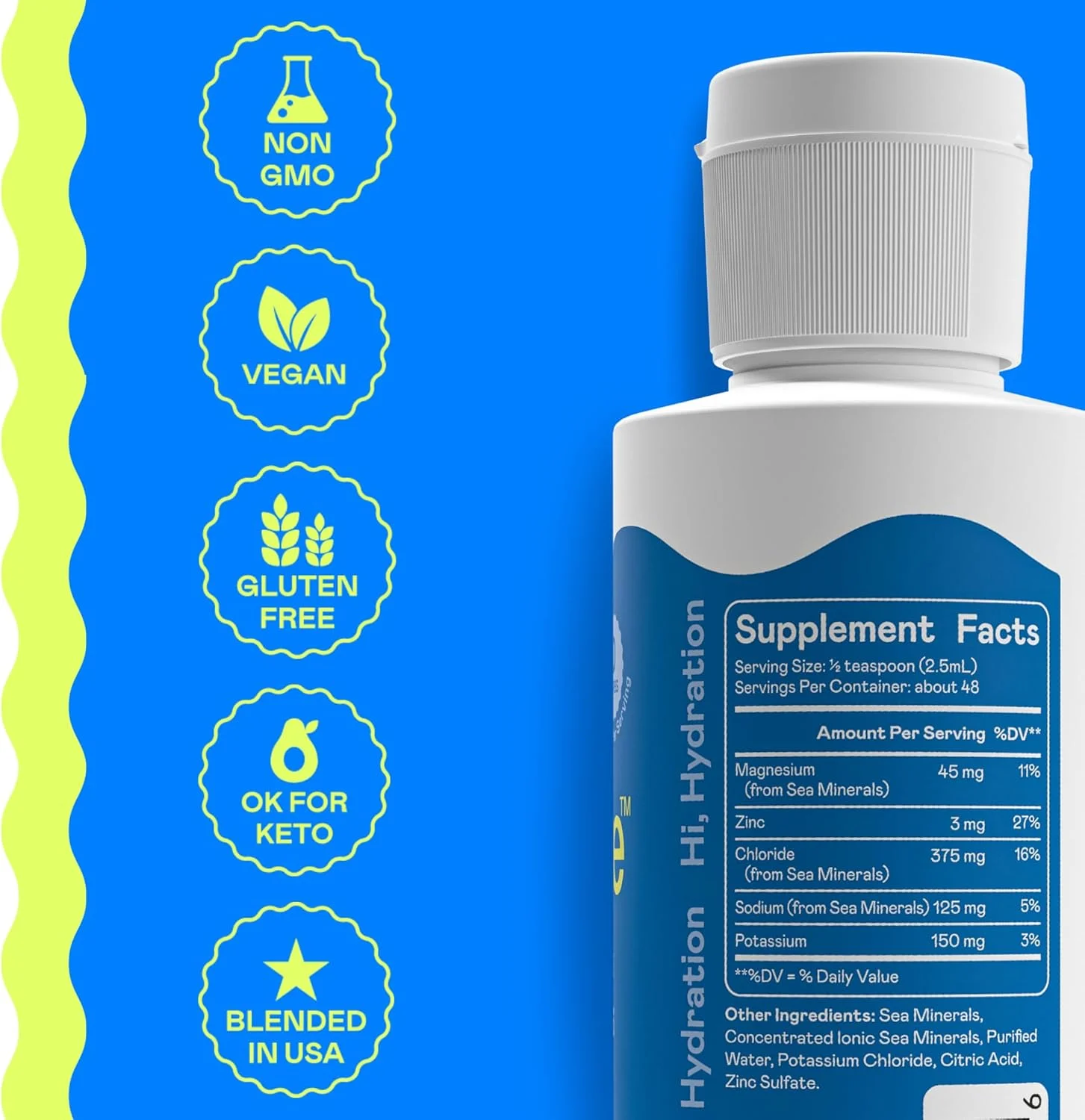 الکترولیت های بدون قند Hi-Lyte برای آبرسانی سریع، روزه داری و تقویت سیستم ایمنی (3 بطری، 144 سروینگ) | بدون کالری | 20%+ پتاسیم، منیزیم و روی بیشتر