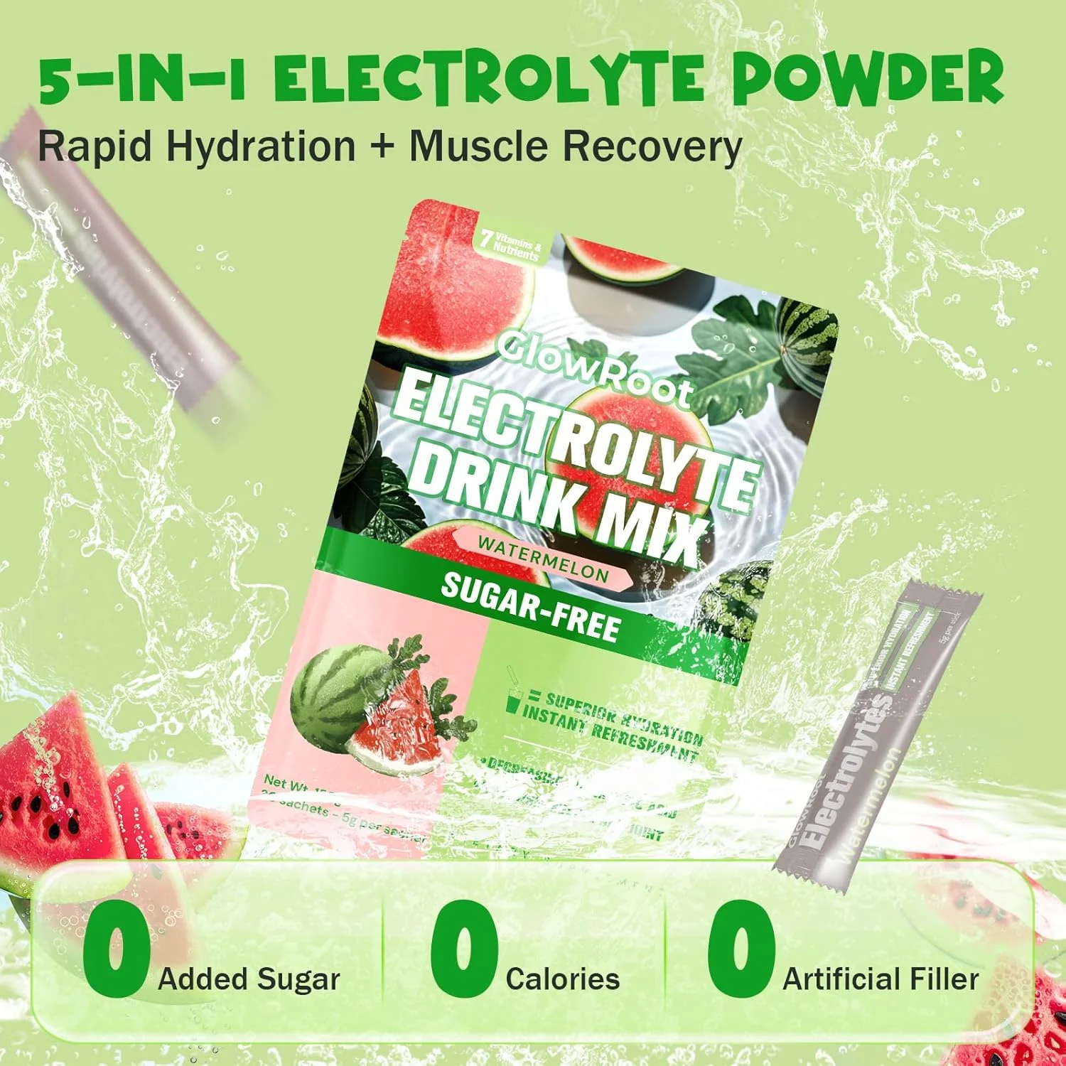 نوشیدنی الکترولیت روزانه – طعم هندوانه، 30 بسته چوبی * 5 گرم – بسته های آبرسانی با 7 الکترولیت و مواد معدنی، پودر الکترولیت بدون قند (هندوانه*30 چوب) نوشیدنی الکترولیت روزانه – طعم هندوانه، 30 بسته چوبی * 5 گرم – بسته های آبرسانی با 7 الکترولیت و مواد معدنی، پودر الکترولیت بدون قند (هندوانه*30 چوب)