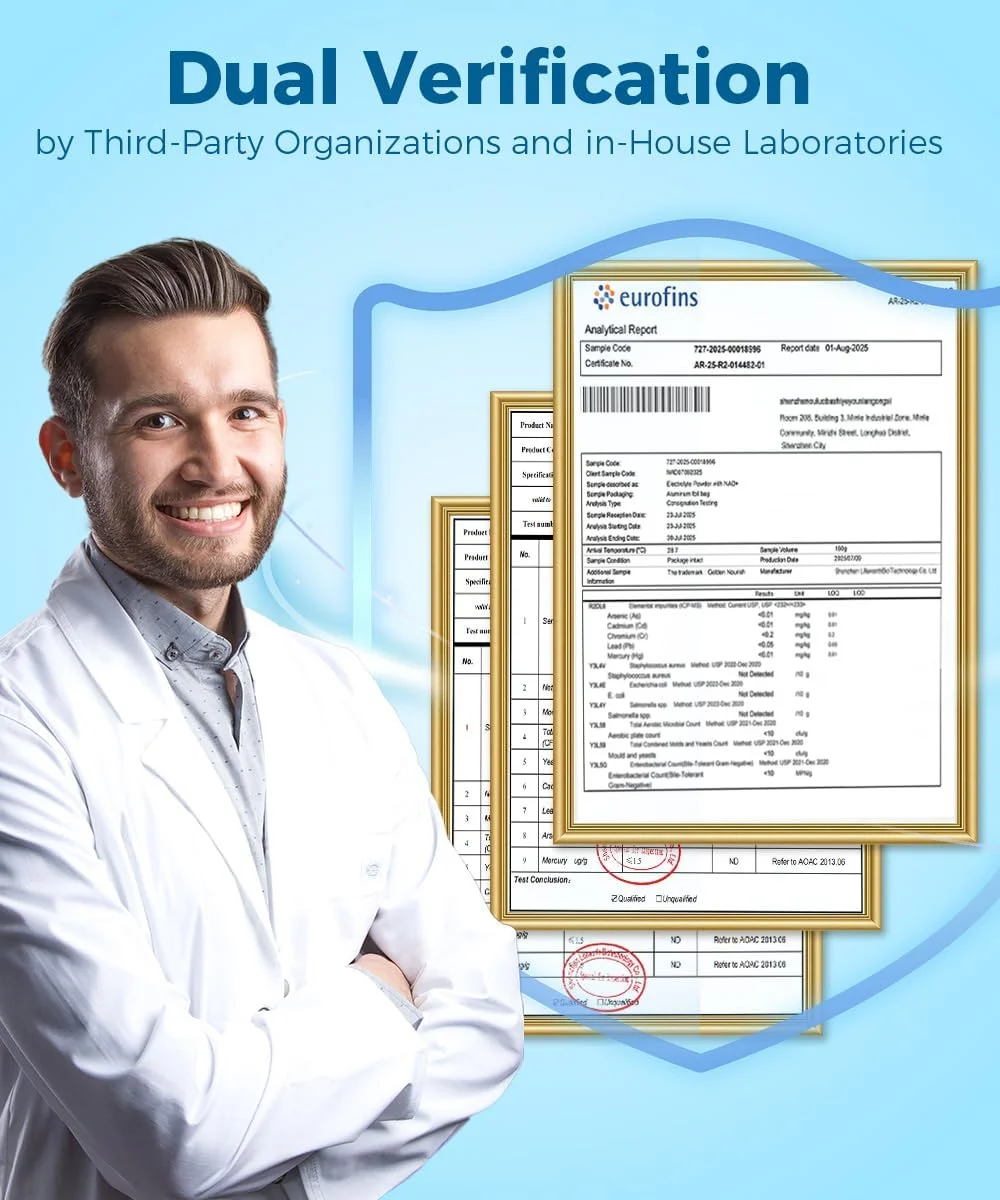 پودر الکترولیت به همراه مکمل NAD+ (بدون شکر) (انرژی و سلامت) نوشیدنی آبرسان روزانه برای آقایان و بانوان (بسته 15 عددی، کلاسیک متنوع)