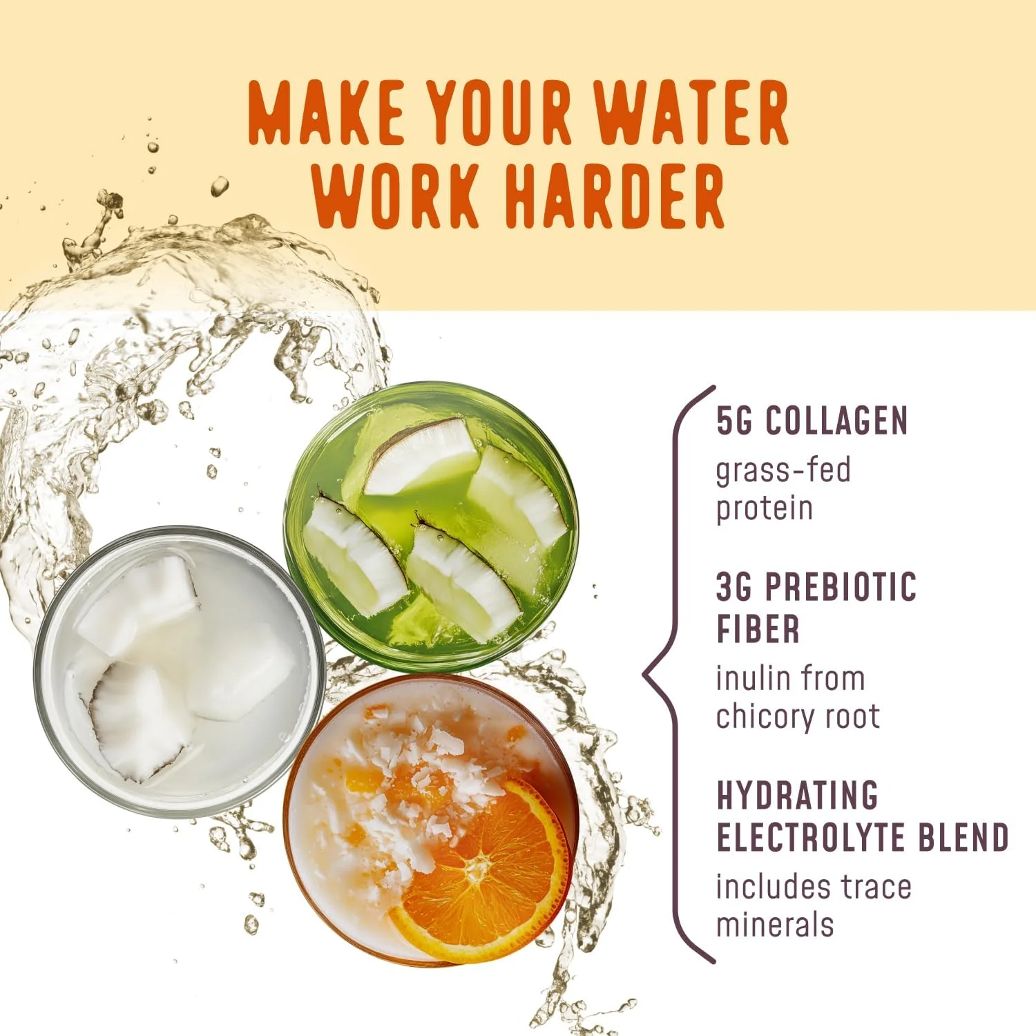 پک متنوع پودر نوشیدنی نارگیل FlavCity Anytime Essential - بسته های مخلوط نوشیدنی پودری با کلاژن و آب نارگیل - بسته های طعم دهنده آب در 3 طعم - کلاژن، فیبر و الکترولیت ها (30 بسته چوبی) پک متنوع پودر نوشیدنی نارگیل FlavCity Anytime Essential - بسته های مخلوط نوشیدنی پودری با کلاژن و آب نارگیل - بسته های طعم دهنده آب در 3 طعم - کلاژن، فیبر و الکترولیت ها (30 بسته چوبی)