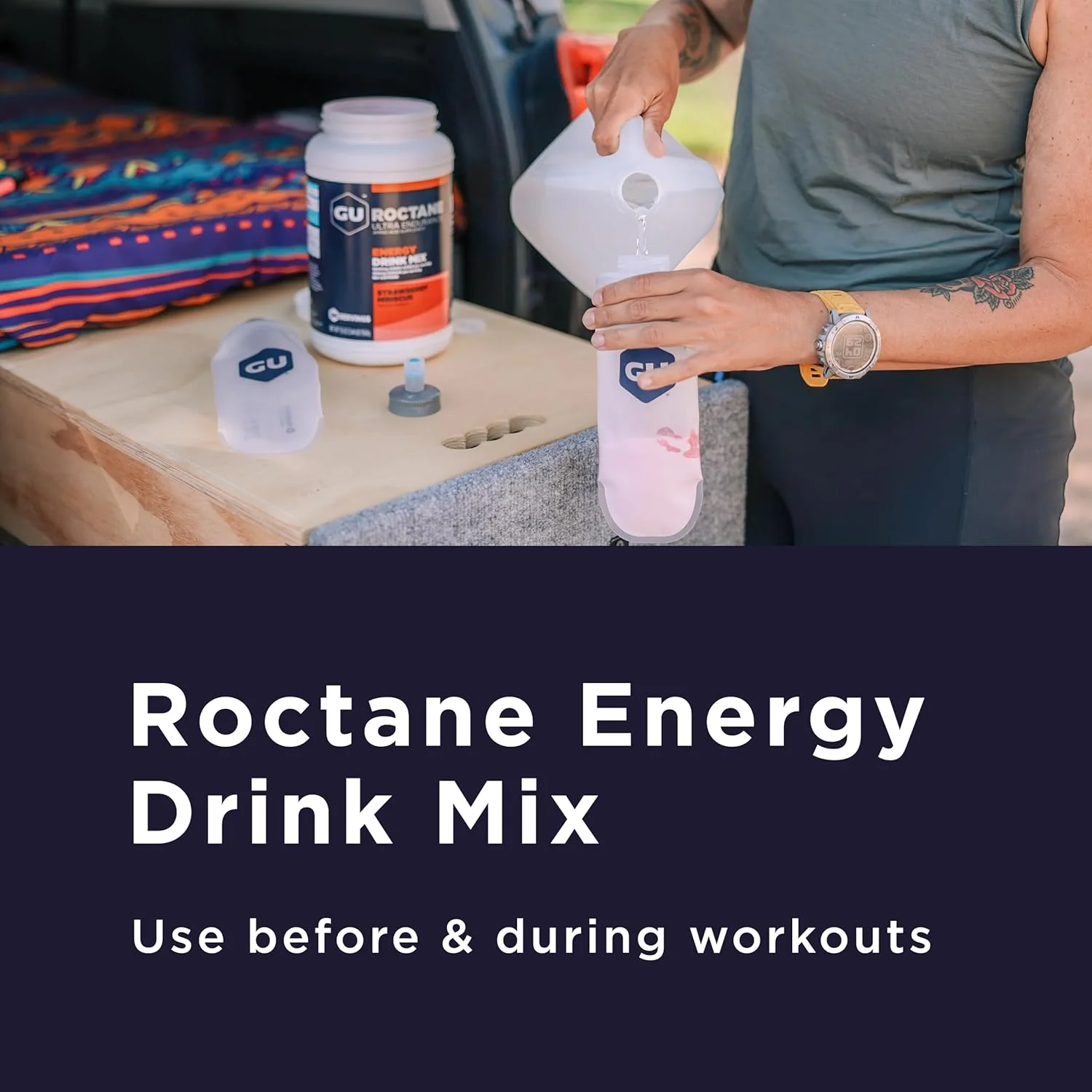 مخلوط نوشیدنی انرژی زا Gu Energy Roctane Ultra Endurance، وگان، بدون گلوتن، کوشر و بدون لبنیات، انرژی در حال حرکت برای هر تمرین، توت فرنگی هیبیسکوز، قوطی 1.56 کیلوگرمی (24 سروینگ) مخلوط نوشیدنی انرژی زا Gu Energy Roctane Ultra Endurance، وگان، بدون گلوتن، کوشر و بدون لبنیات، انرژی در حال حرکت برای هر تمرین، توت فرنگی هیبیسکوز، قوطی 1.56 کیلوگرمی (24 سروینگ)