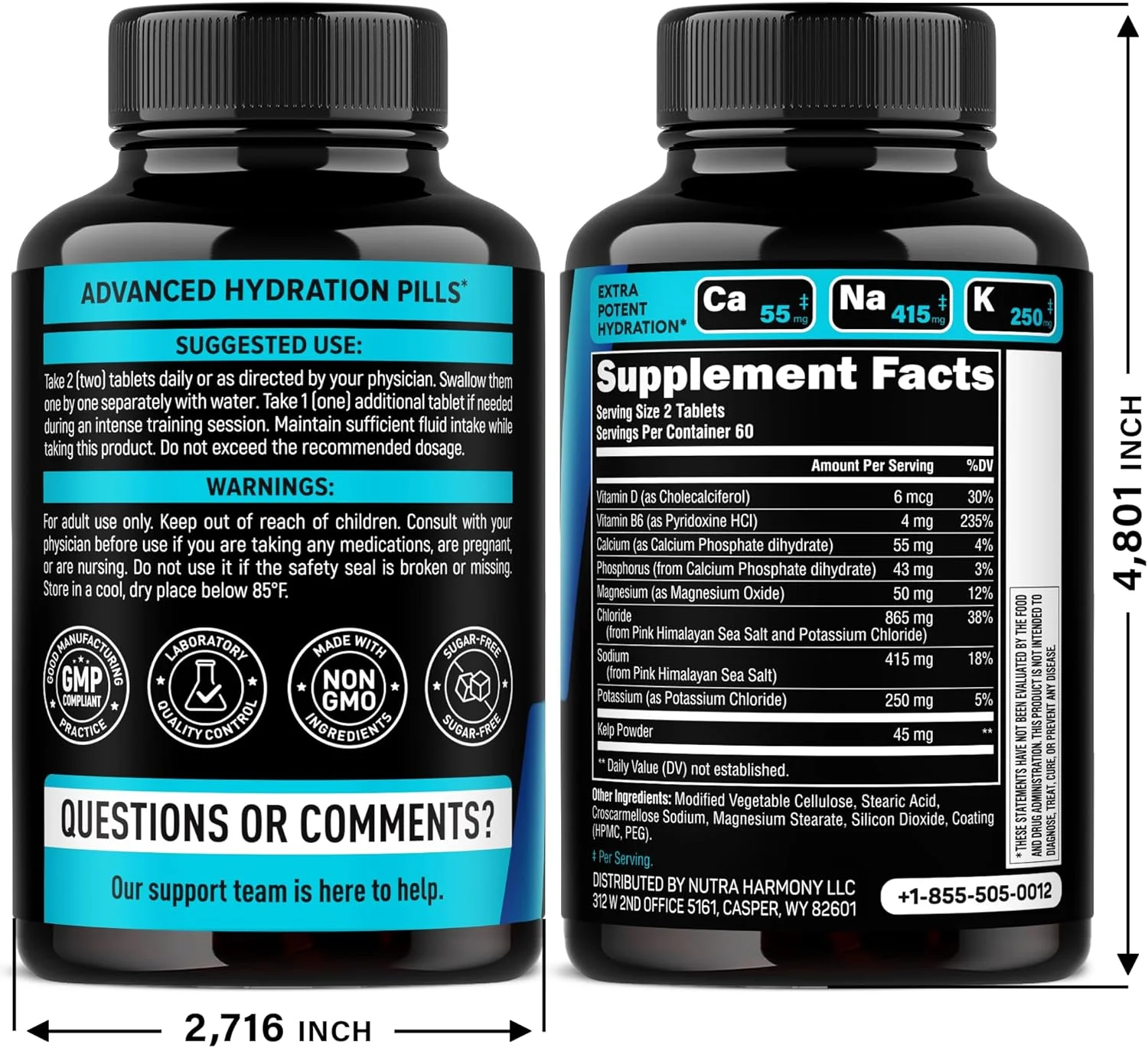 قرص های الکترولیت حاوی منیزیم، سدیم، پتاسیم، کلرید، ویتامین های D3 و B6، پودر کلپ - قرص های نمکی - ساخت آمریکا - قرص های خوراکی به شکل کپسول - مناسب برای گیاهخواران و رژیم کتو - 120 عدد قرص های الکترولیت حاوی منیزیم، سدیم، پتاسیم، کلرید، ویتامین های D3 و B6، پودر کلپ - قرص های نمکی - ساخت آمریکا - قرص های خوراکی به شکل کپسول - مناسب برای گیاهخواران و رژیم کتو - 120 عدد