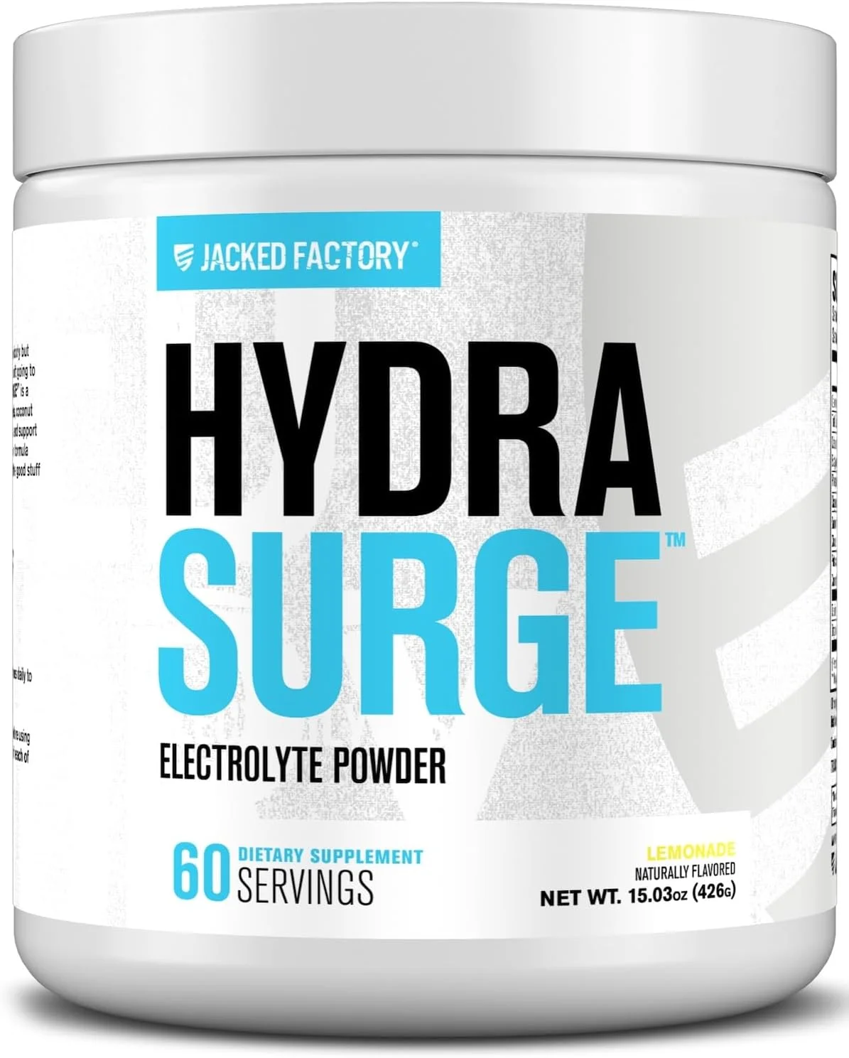 پودر الکترولیت HYDRASURGE از Jacked Factory - مکمل آبرسانی با مواد معدنی اصلی، نمک دریایی هیمالیا، آب نارگیل - مناسب برای کتو، شیرین شده به طور طبیعی - 60 سروینگ، لیموناد پودر الکترولیت HYDRASURGE از Jacked Factory - مکمل آبرسانی با مواد معدنی اصلی، نمک دریایی هیمالیا، آب نارگیل - مناسب برای کتو، شیرین شده به طور طبیعی - 60 سروینگ، لیموناد