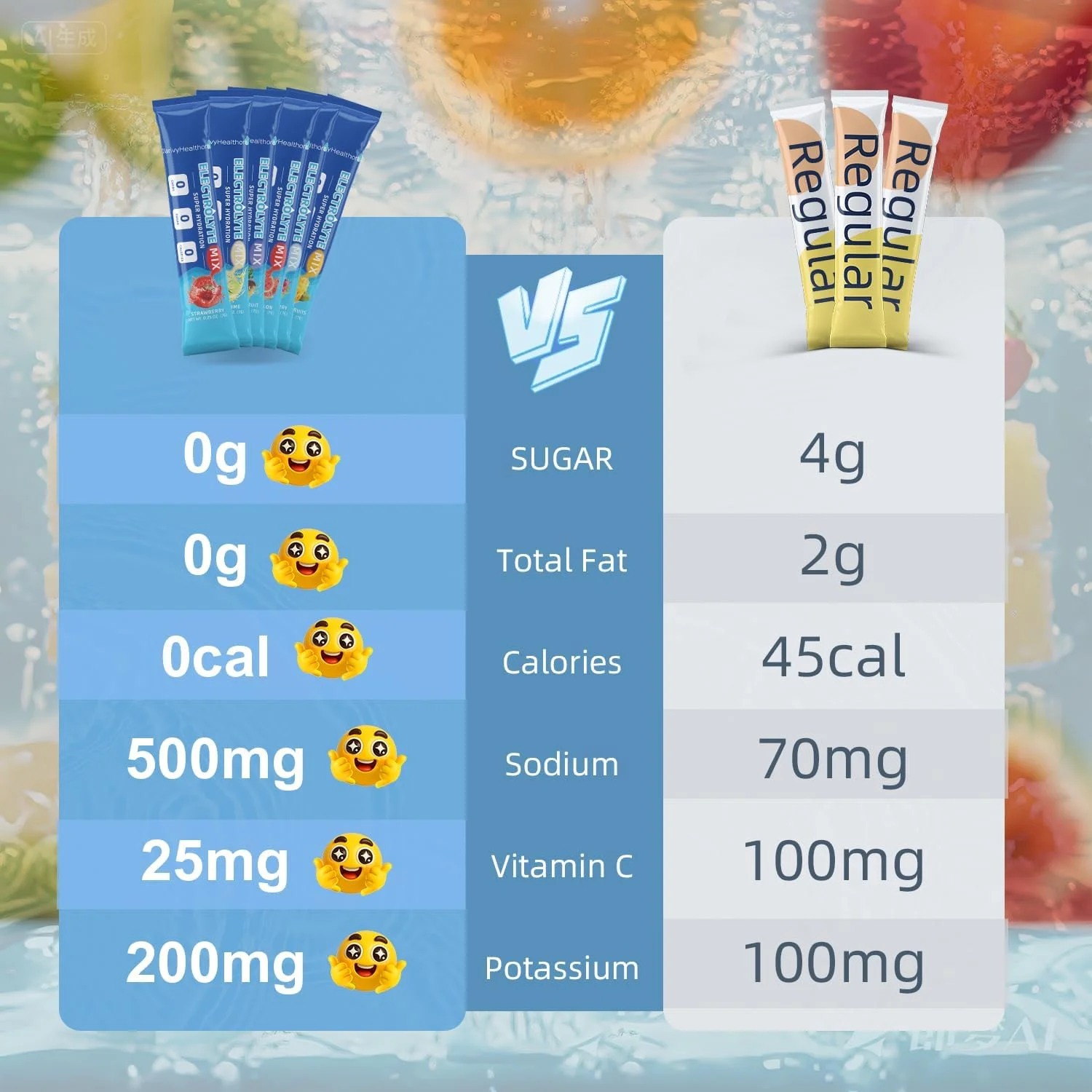 پودر الکترولیت بدون قند، مخلوط نوشیدنی آبرسان با 5 الکترولیت اصلی: منیزیم، سدیم، پتاسیم، روی، کلسیم و ویتامین C - 30 بسته مسافرتی، 6 طعم میوه ای، بدون قند، مناسب برای کتو و گیاهخواران پودر الکترولیت بدون قند، مخلوط نوشیدنی آبرسان با 5 الکترولیت اصلی: منیزیم، سدیم، پتاسیم، روی، کلسیم و ویتامین C - 30 بسته مسافرتی، 6 طعم میوه ای، بدون قند، مناسب برای کتو و گیاهخواران